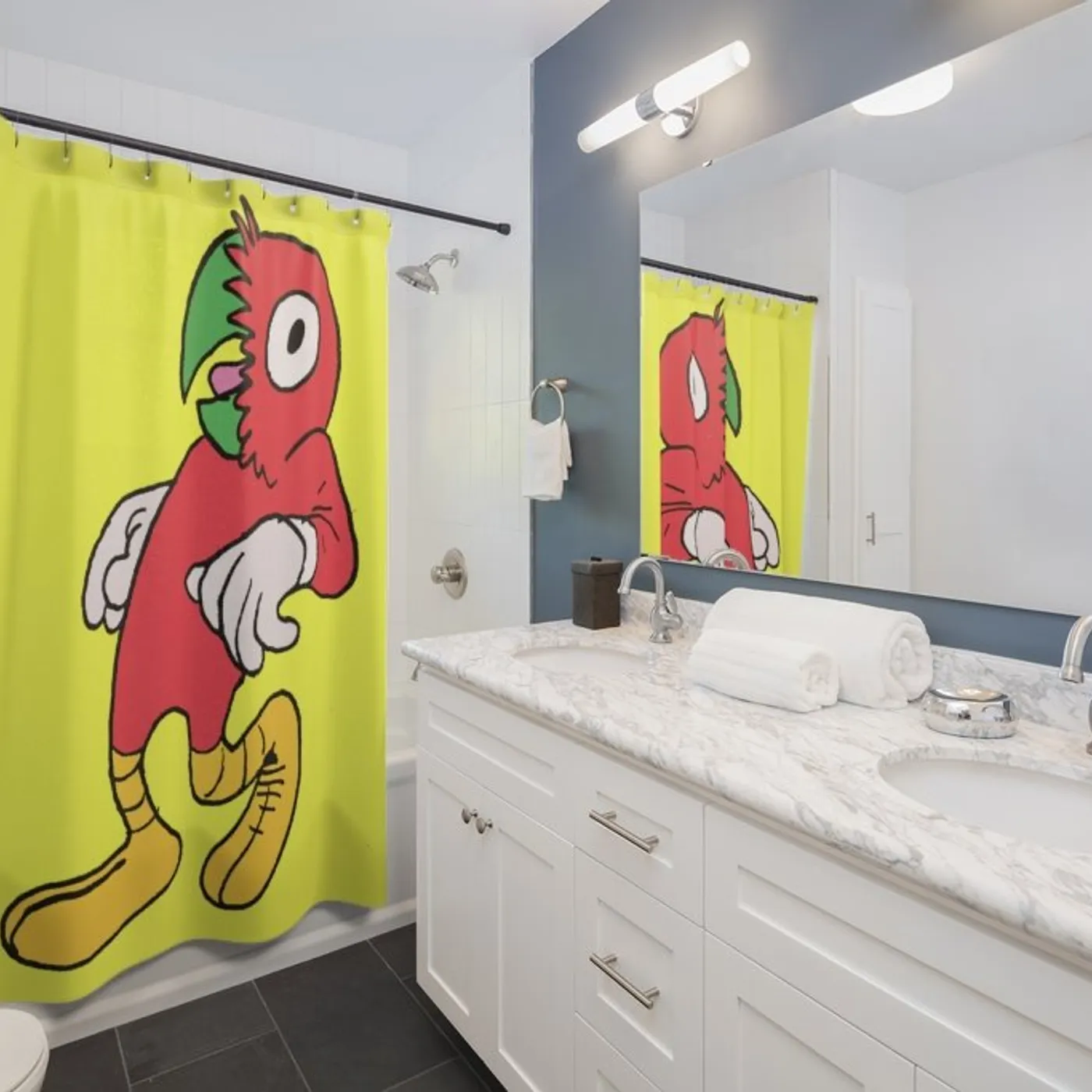 Eddie Island Shower Curtain - Red Bird