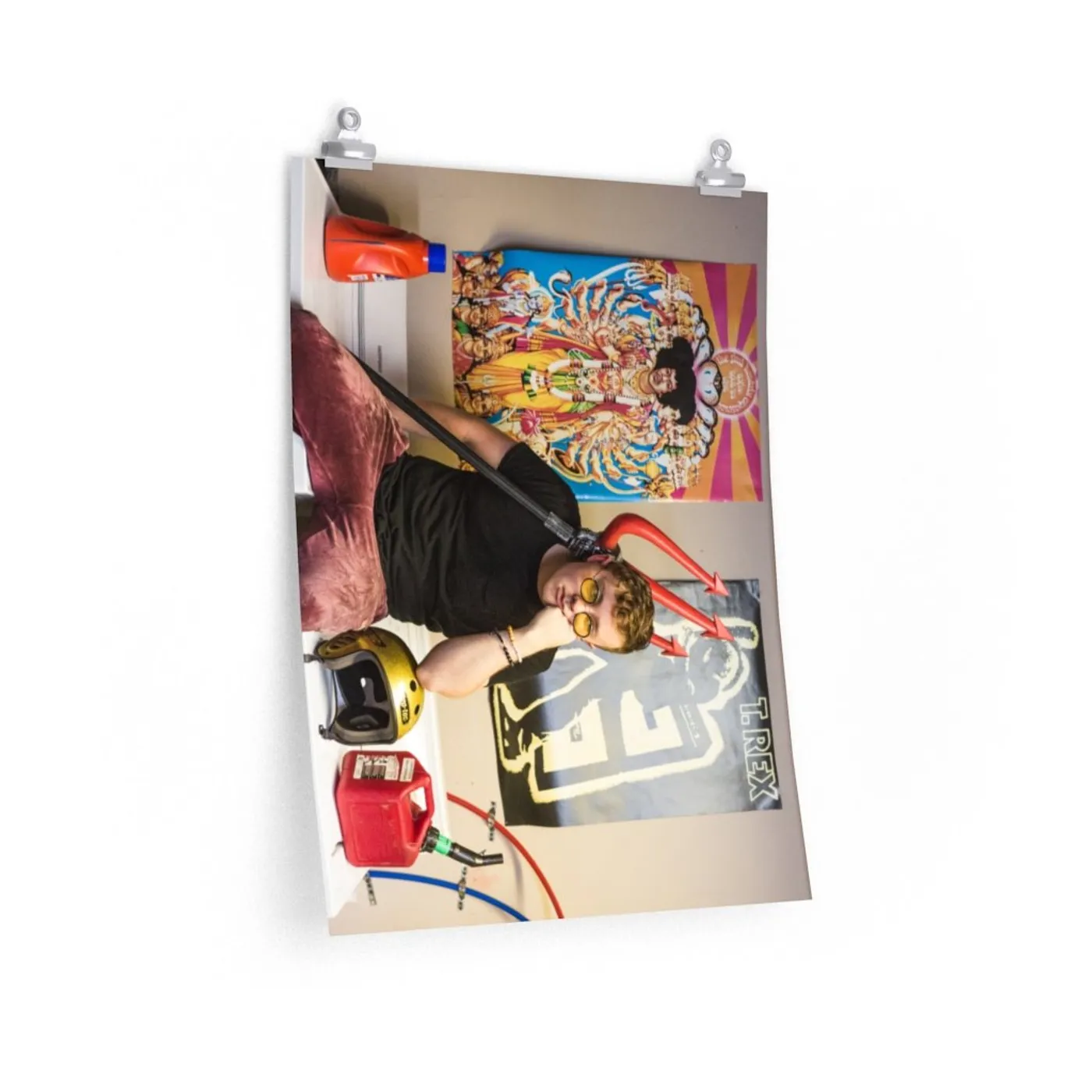 Eddie Island Wall Print - Grumpy Hendrix