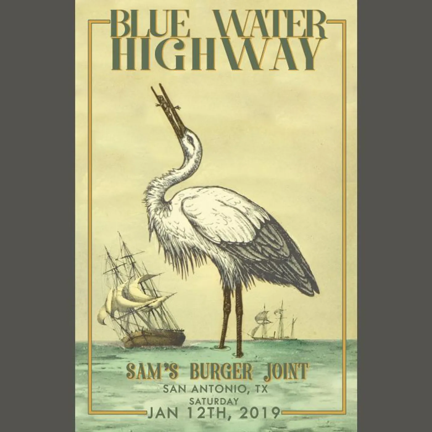 Blue Water Highway Sam's Burger Joint Poster - 01/12/19