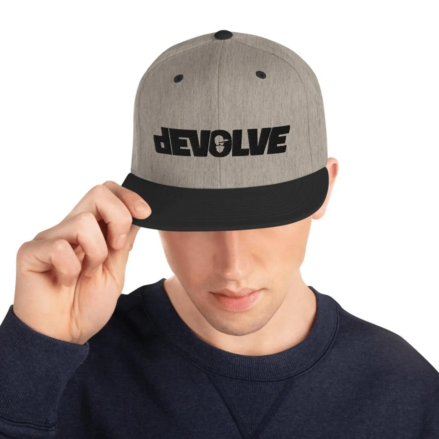 dEVOLVE Grey/Black Snapback Hat