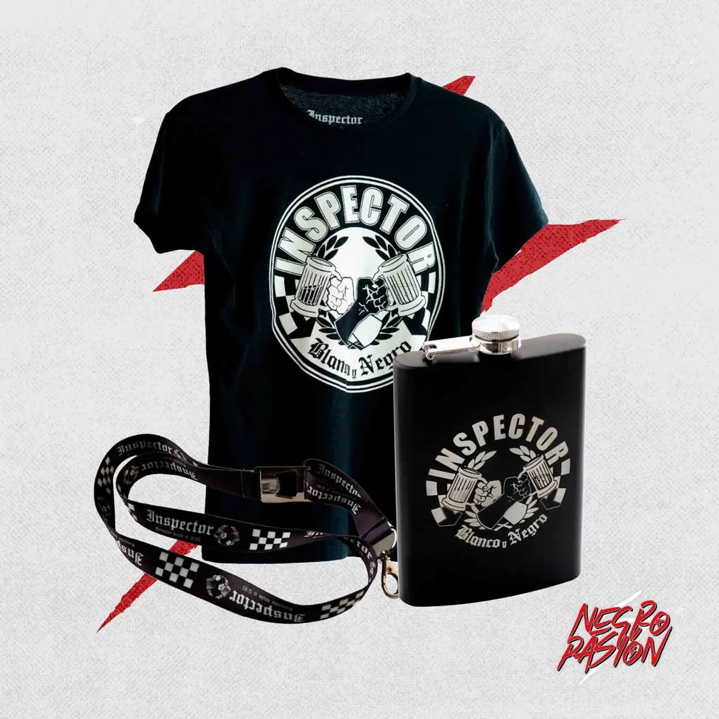 Combo - Inspector - Camiseta + Licorera + Lanyard