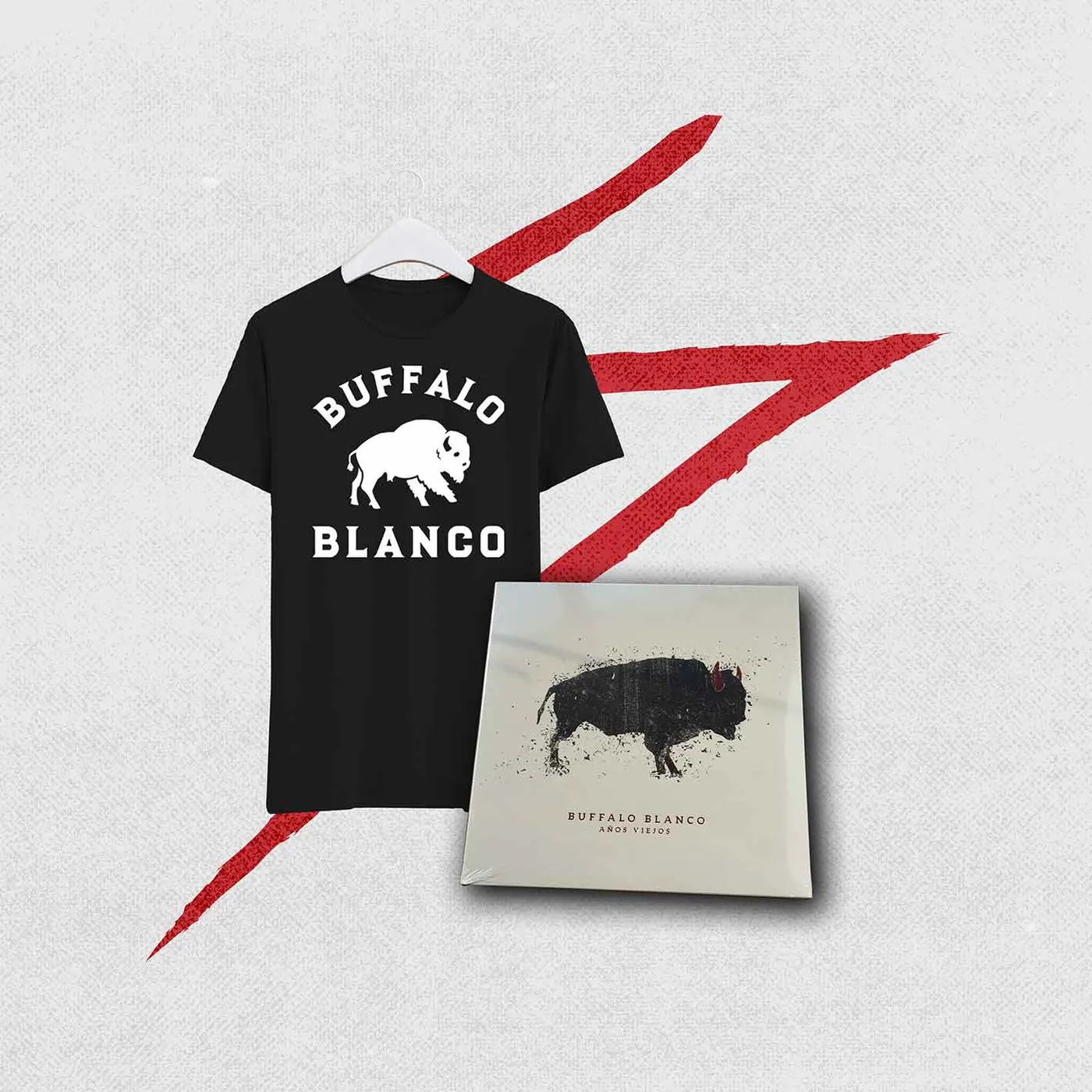 Combo - Buffalo Blanco - Camiseta + Vinilo