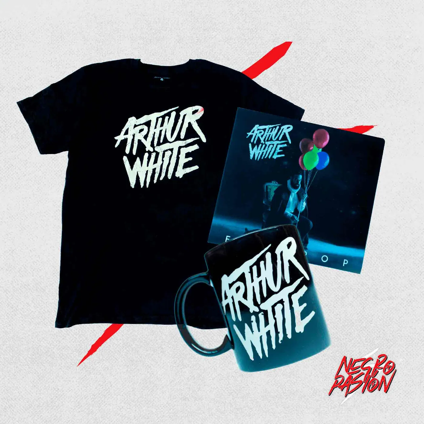 Combo - Arthur White - Camiseta + Taza + Disco firmado