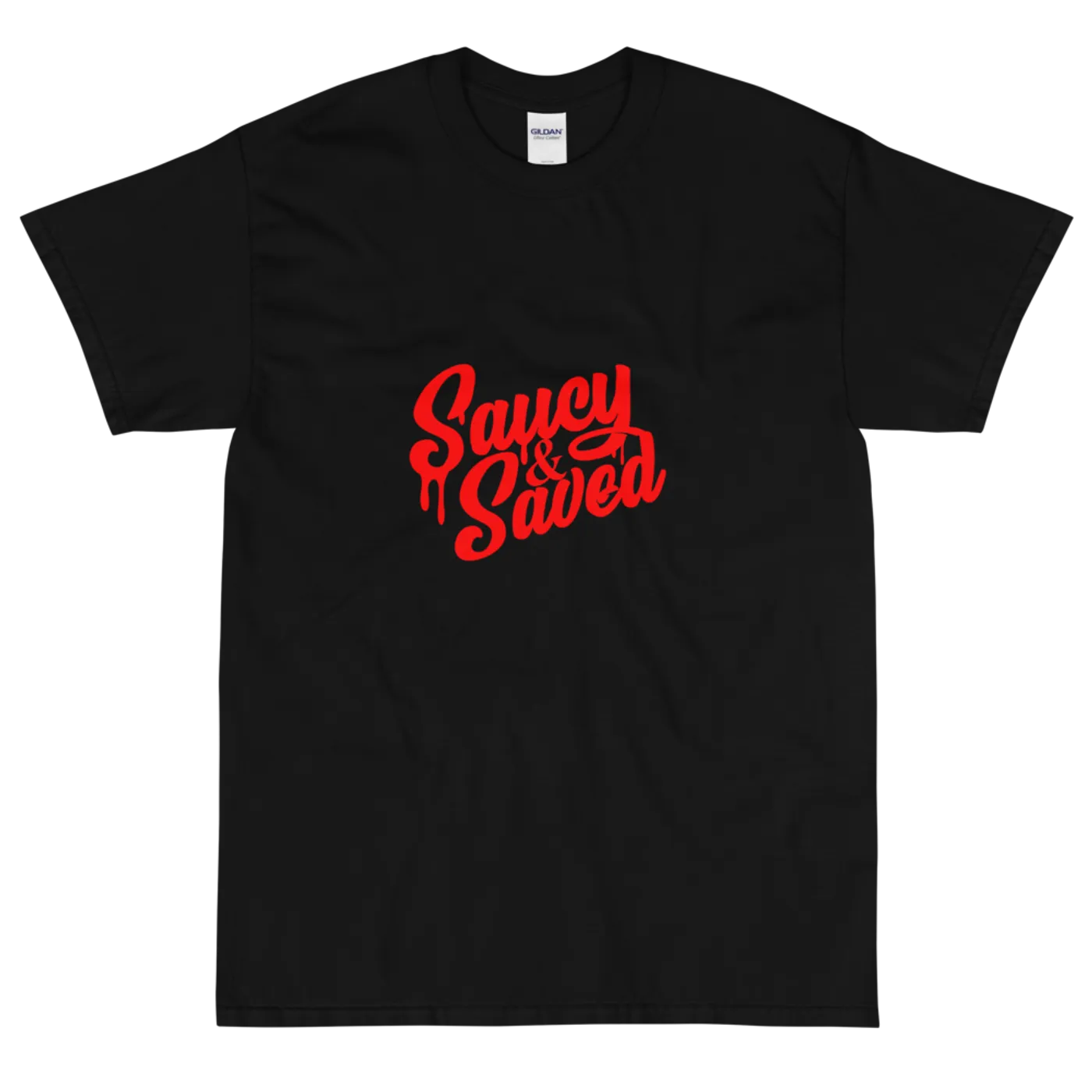 J Torah Saucy & Saved Tee (Red Logo)