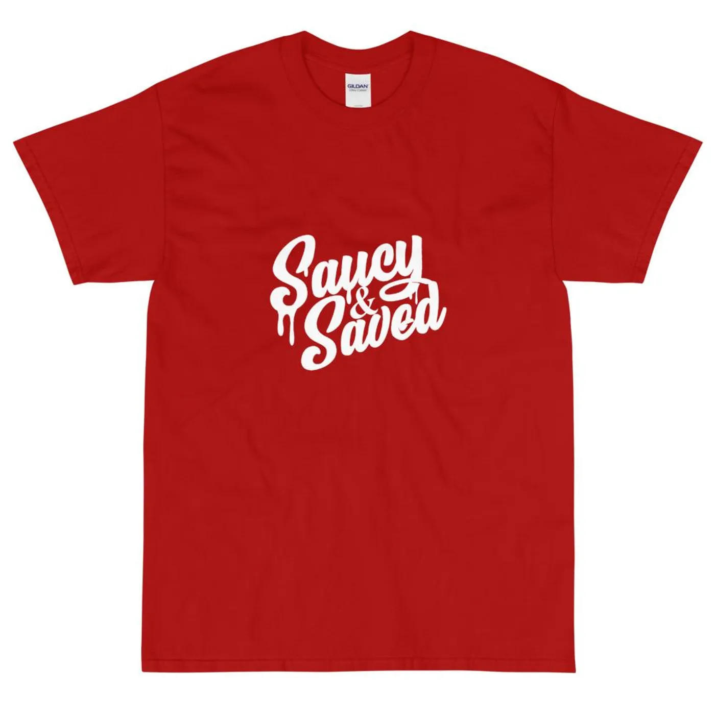 J Torah Saucy & Saved Tee (white logo)