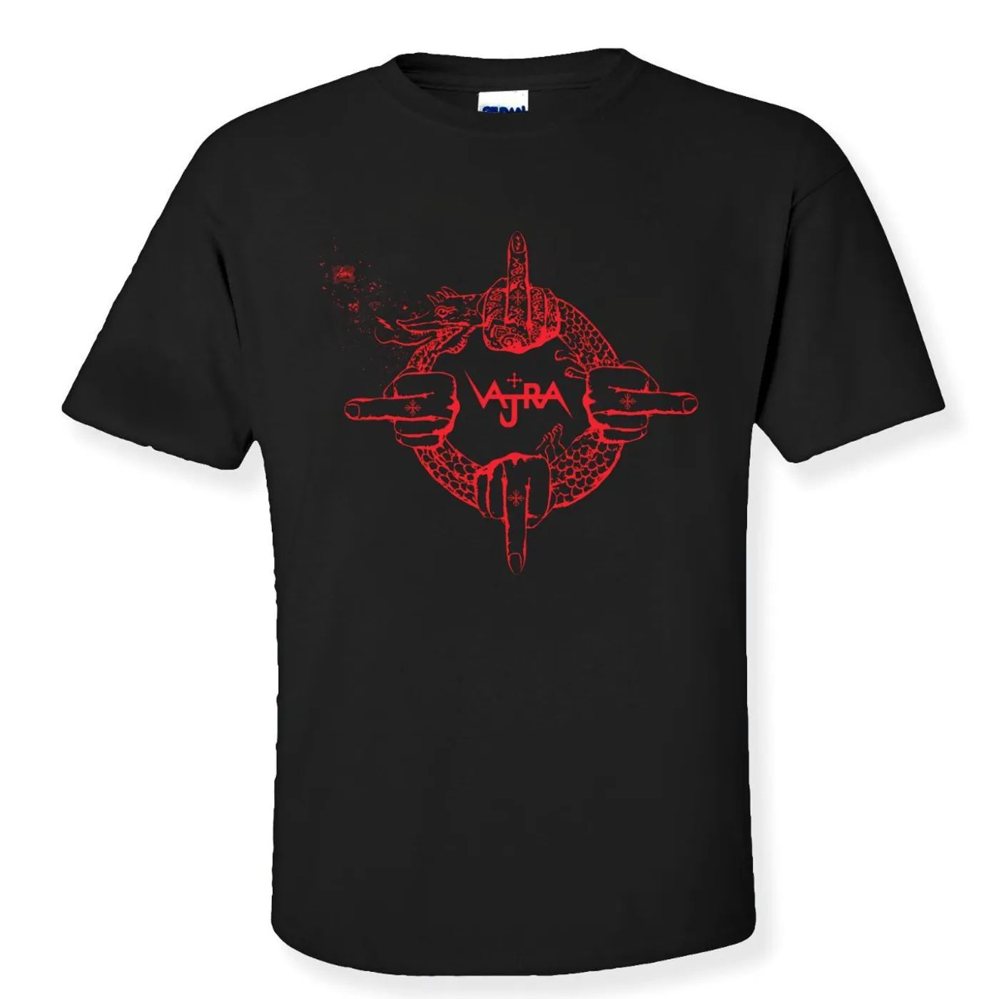 Vajra Red on Black Ouroboros Unisex T-Shirt