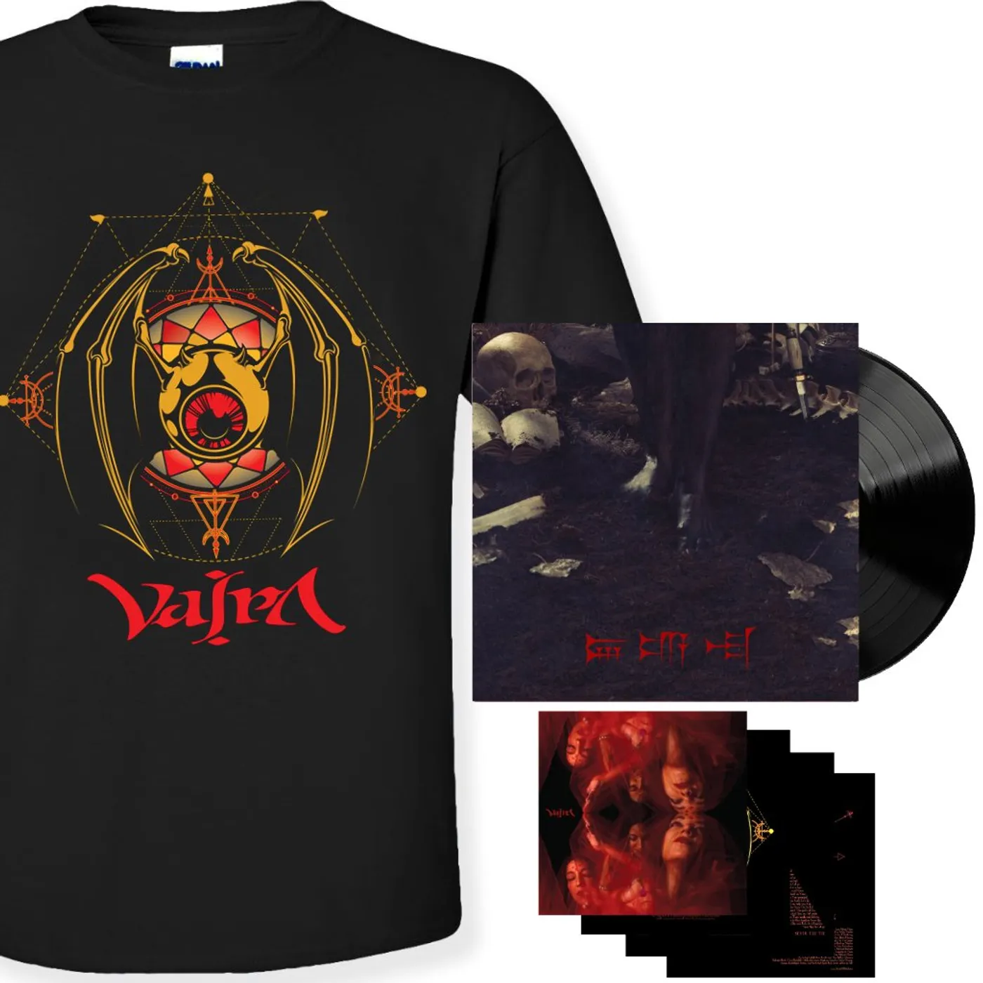 Vajra Irkalla Black Vinyl + Tee Bundle