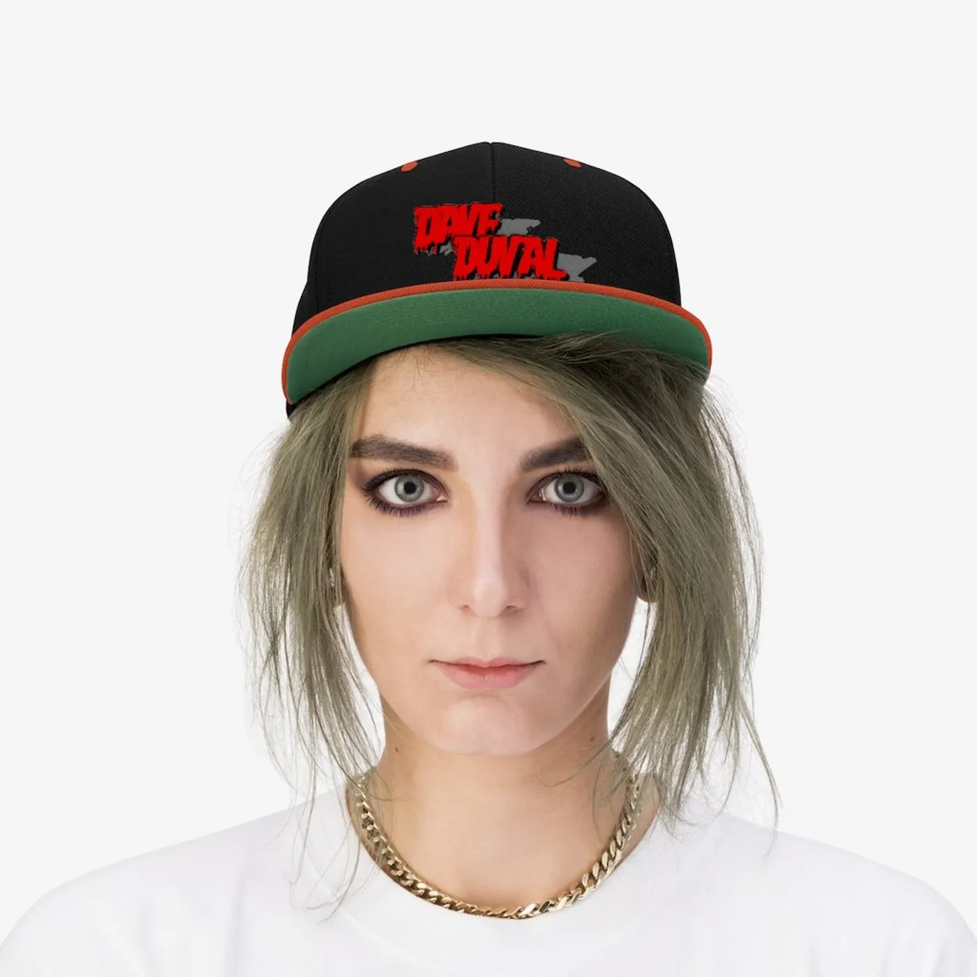 Dave Duval red and grey logo snap-back