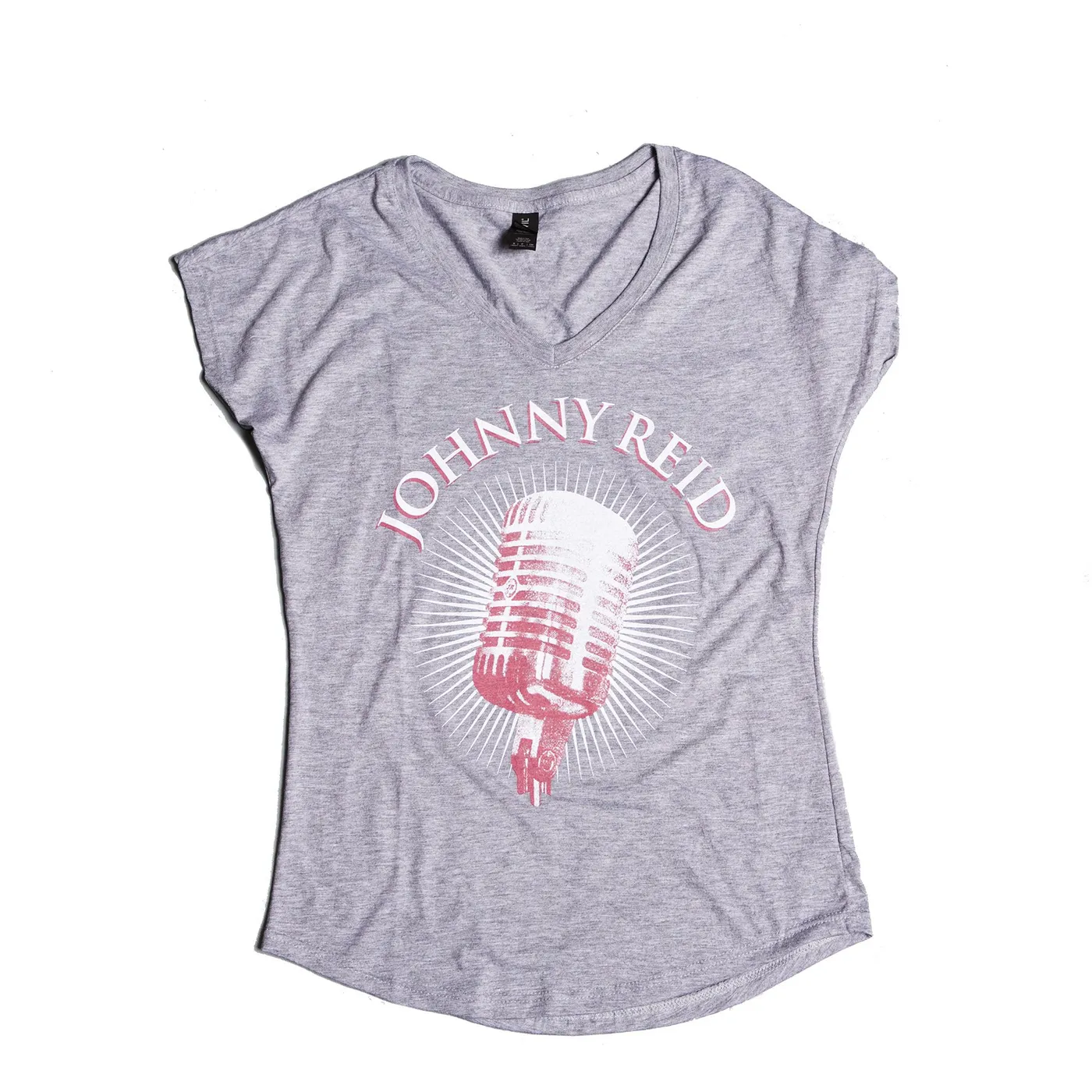 Johnny Reid Women's Vintage Microphone V-neck T-shirt