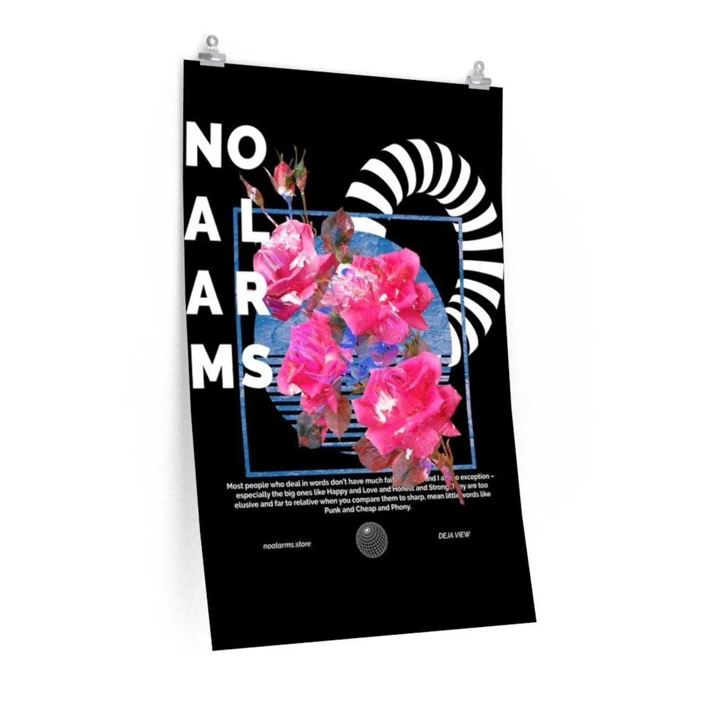 No Alarms Cascading Flower Poster