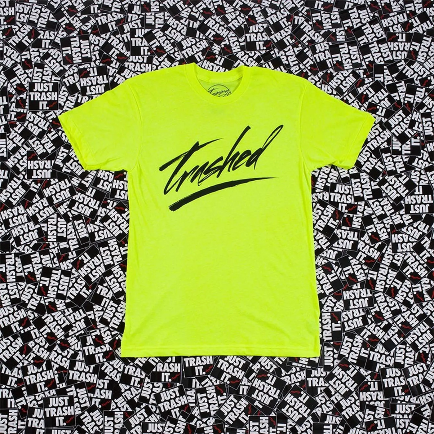 Tommy Trash Trashed Logo Tee | Neon Yellow