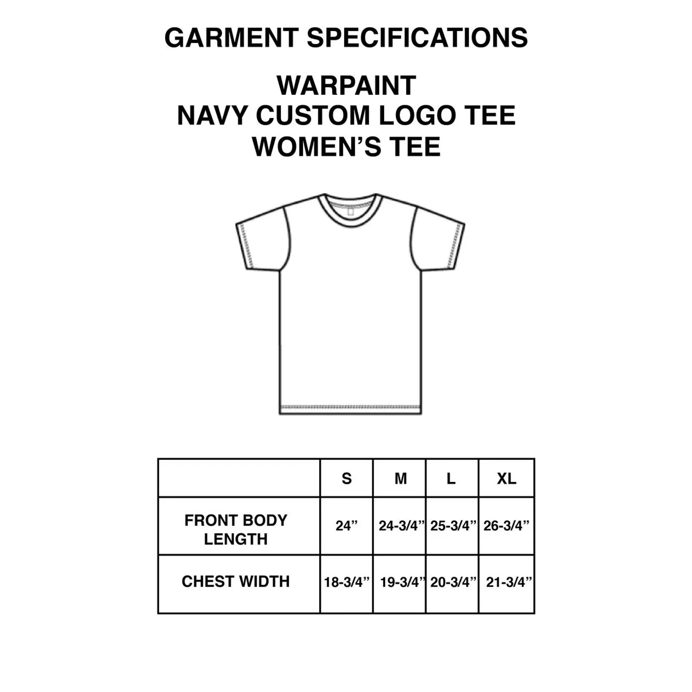 Warpaint Logo Women's Navy Tee 