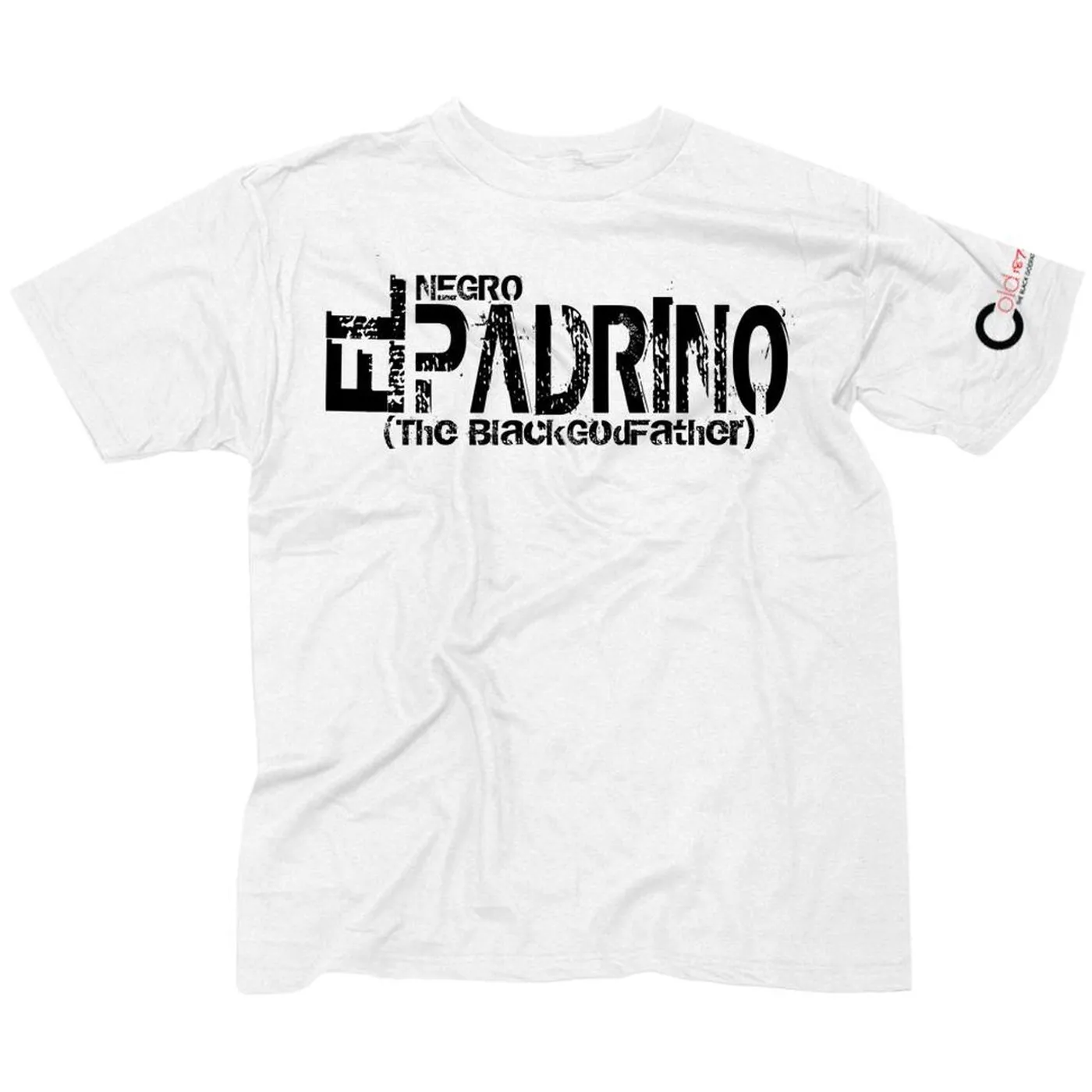 Cold 187um "El Padrino Negro" INTERACTIVE White T-shirt