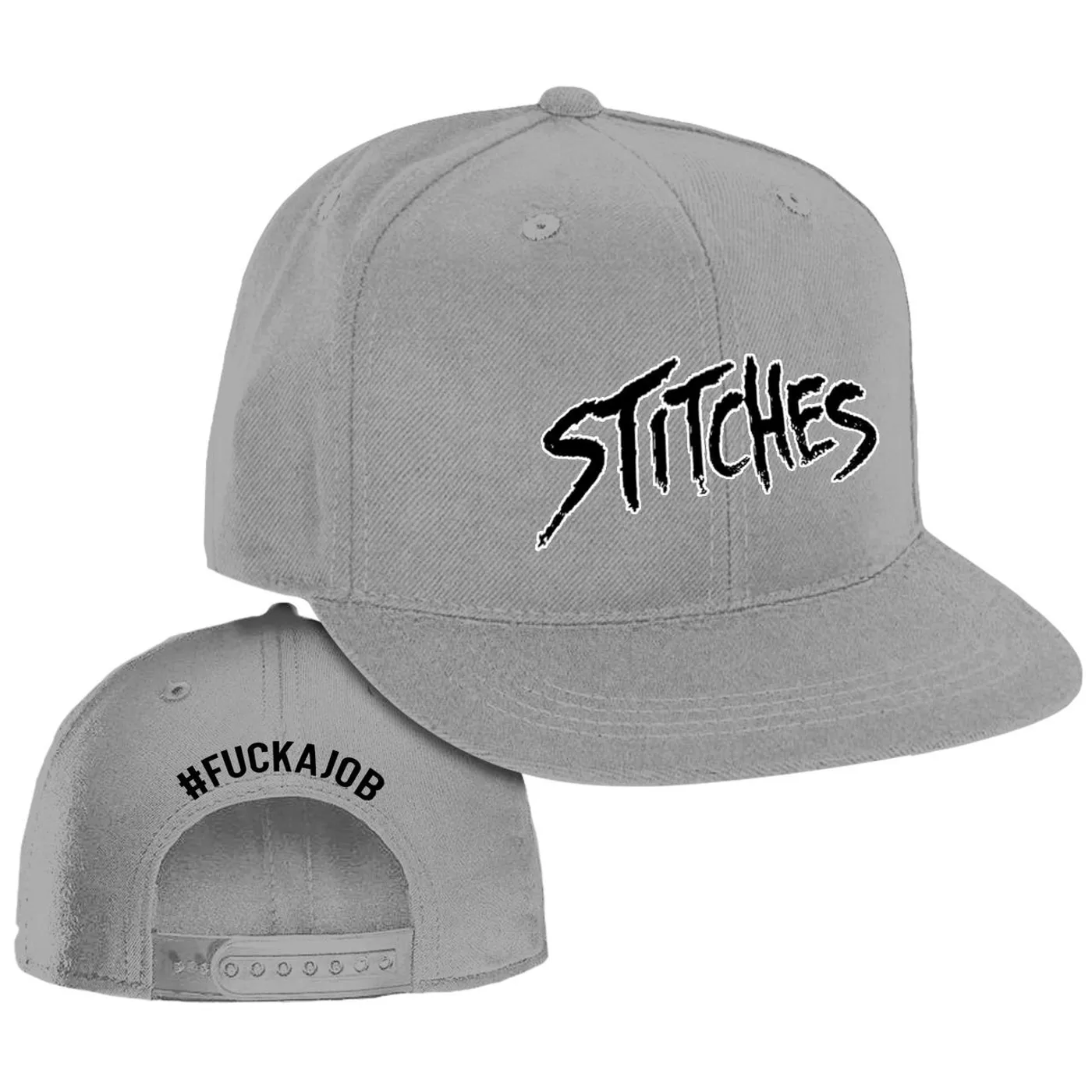 Stitches "Logo" Grey Snap back Hat