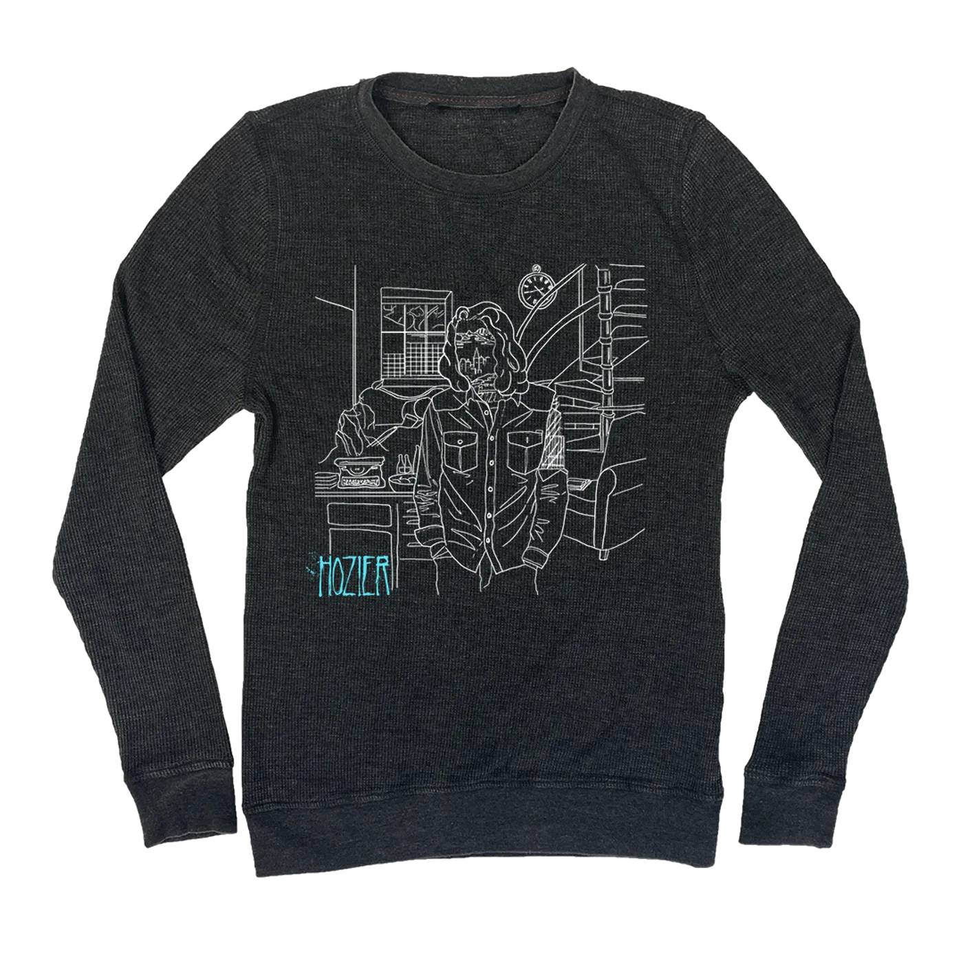 Hozier "Studio" Thermal Shirt in Charcoal