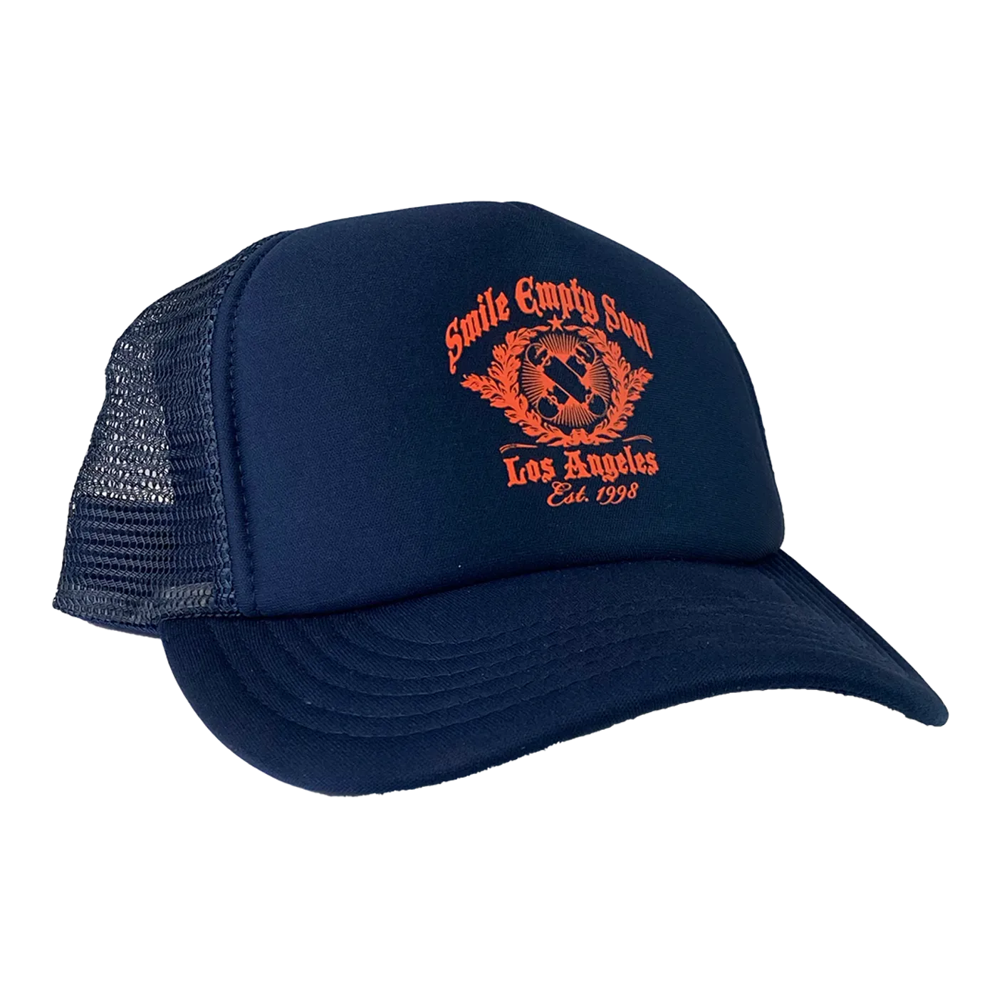 Smile Empty Soul "EST 1998" Trucker Hat in Navy