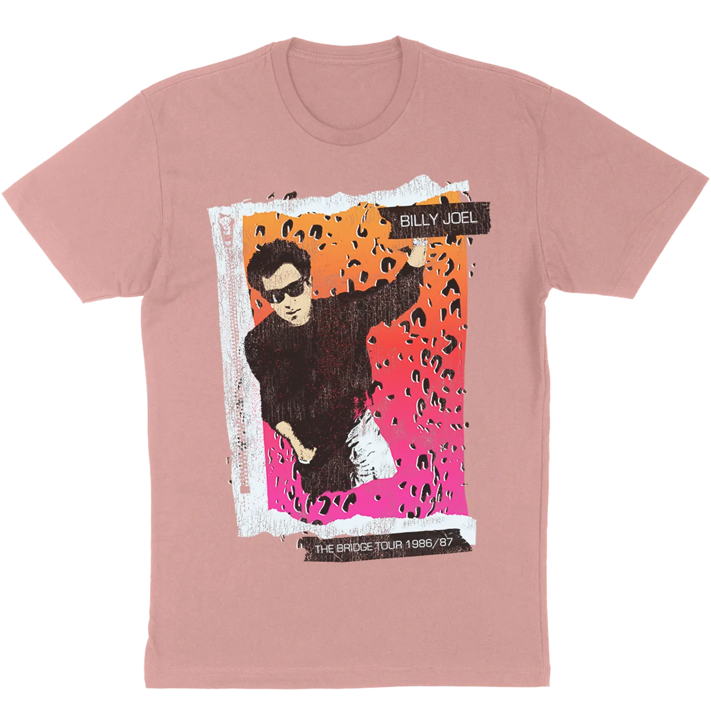 BillyJoel Billy Joel "Bridge Tour 86-87" T-Shirt in Rose Pink