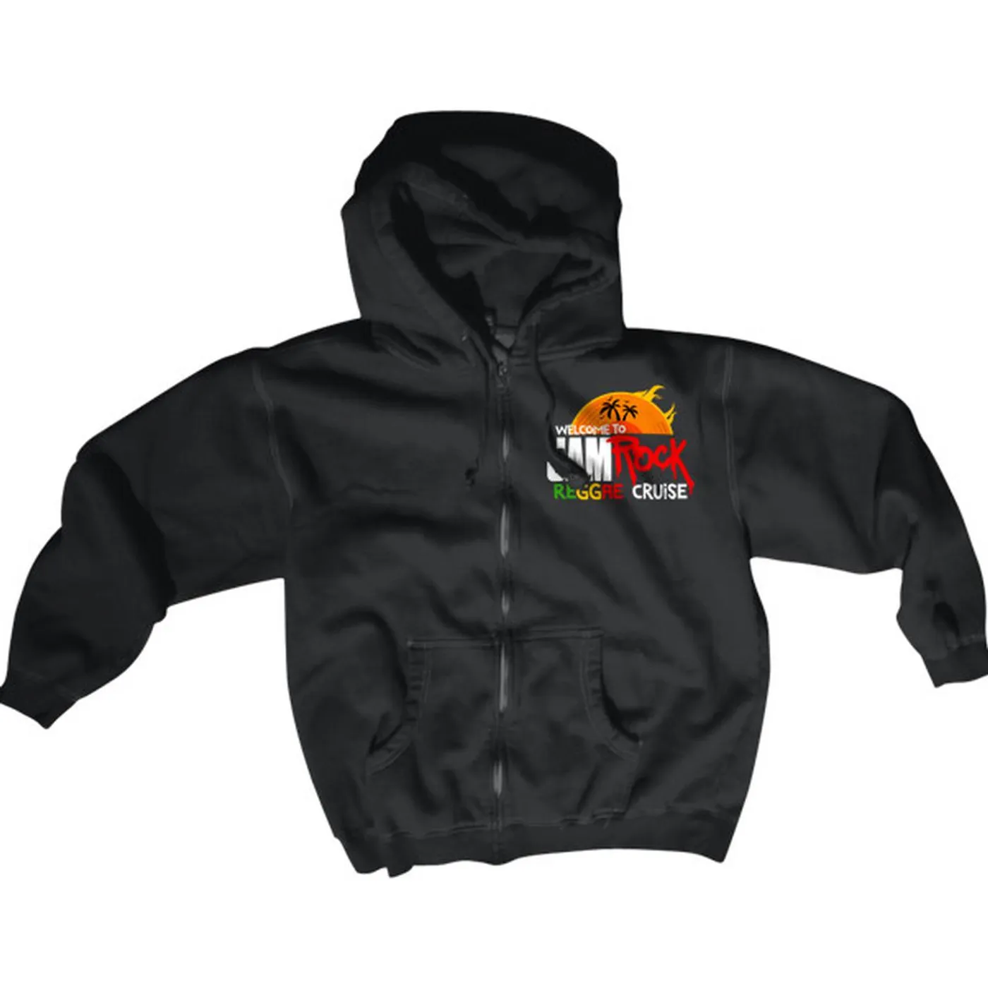 Welcome To Jamrock 2015 "Reggae Cruise" Black Event Zip Hoodie