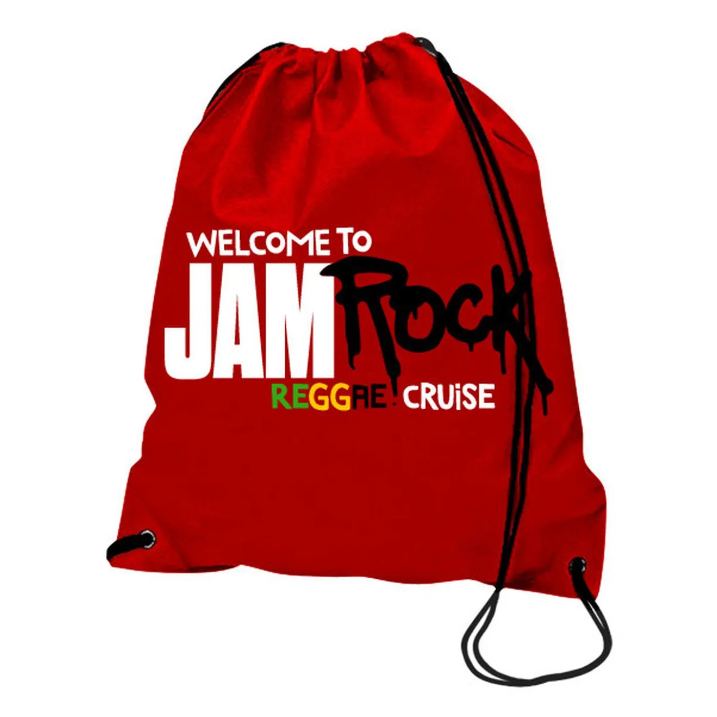 Welcome To Jamrock 2015 "Reggae Cruise" Red Event Drawstring Backpack