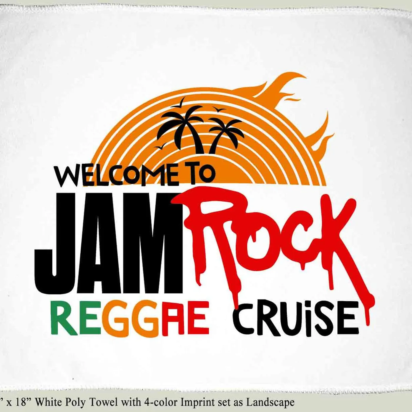 Welcome To Jamrock 2015 "Reggae Cruise" White Event Rally Towel