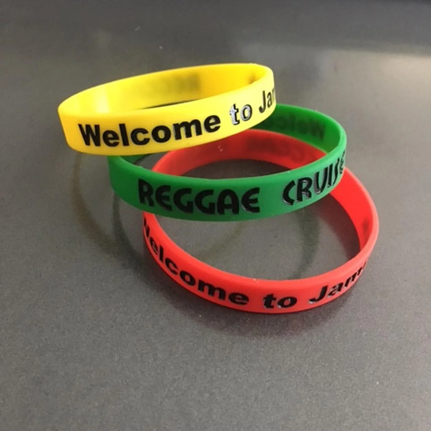 Welcome To Jamrock "Reggae Cruise" Silicone Rubber Wristbands (3 x $10.00)