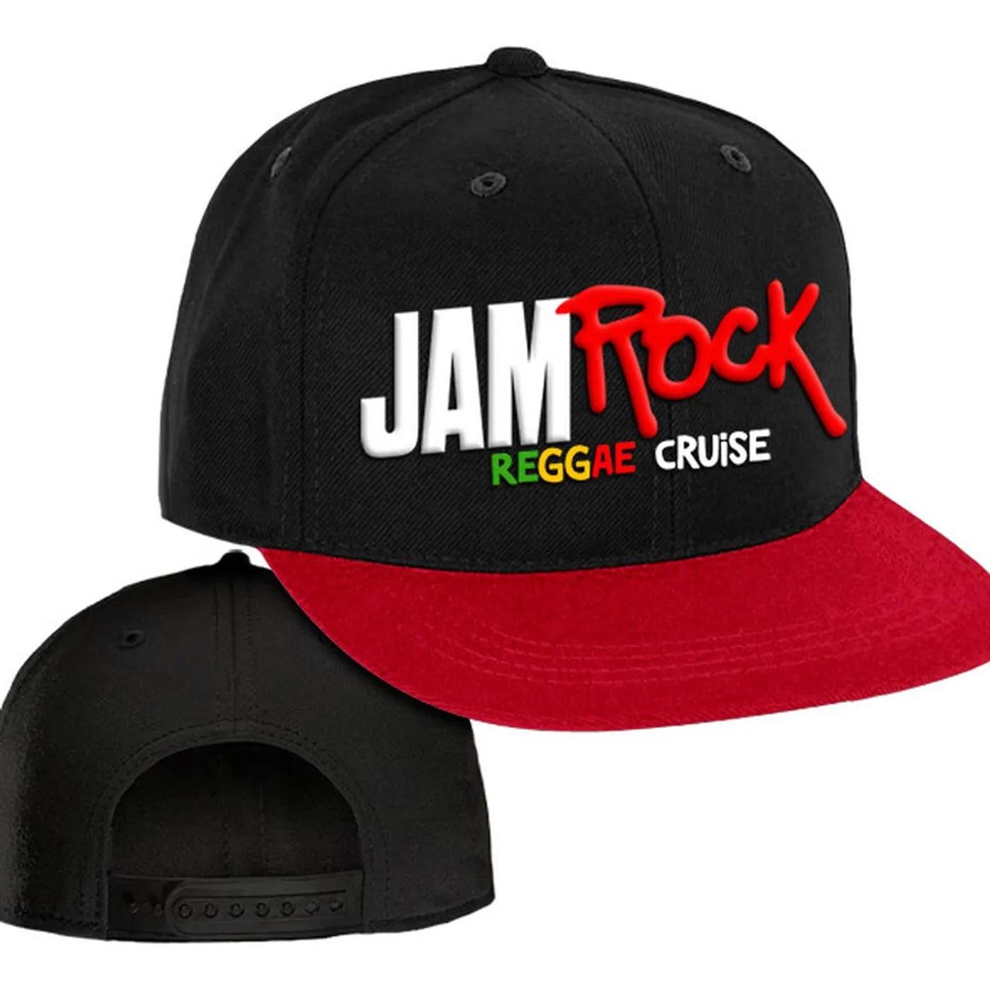 Welcome To Jamrock 2015 "Reggae Cruise" Black with RED bill Snap Back Hat