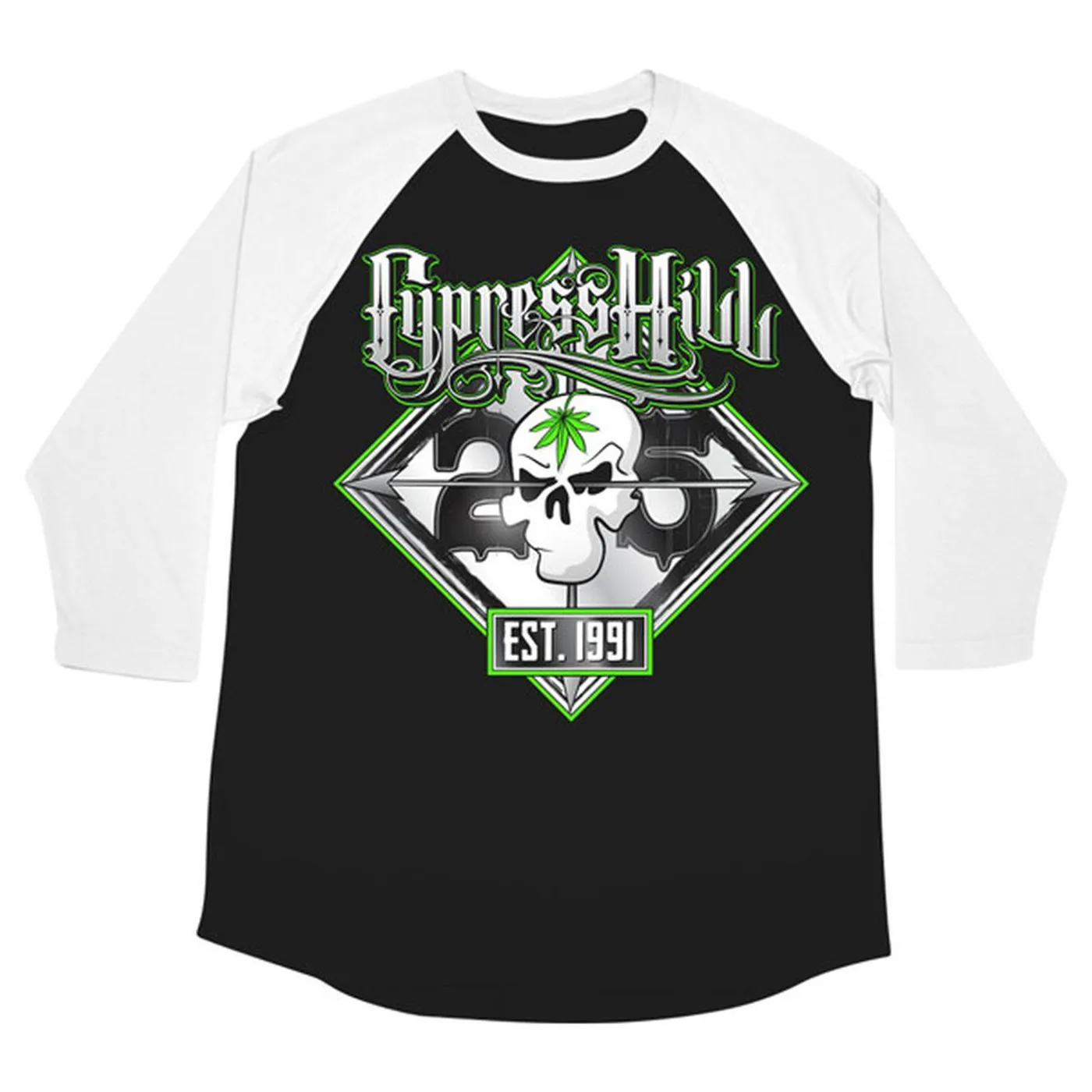 Cypress Hill "25th Anniversary Tour" 3/4 sleeve t-shirt