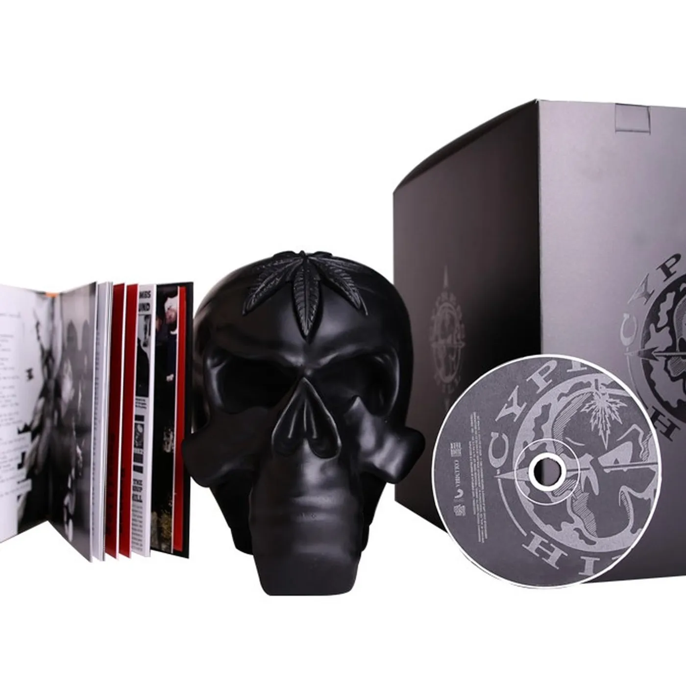 Cypress Hill 25TH ANNIVERSARY SKULL BUNDLE (CD & BOOK ) with Roll It Up t-shirt