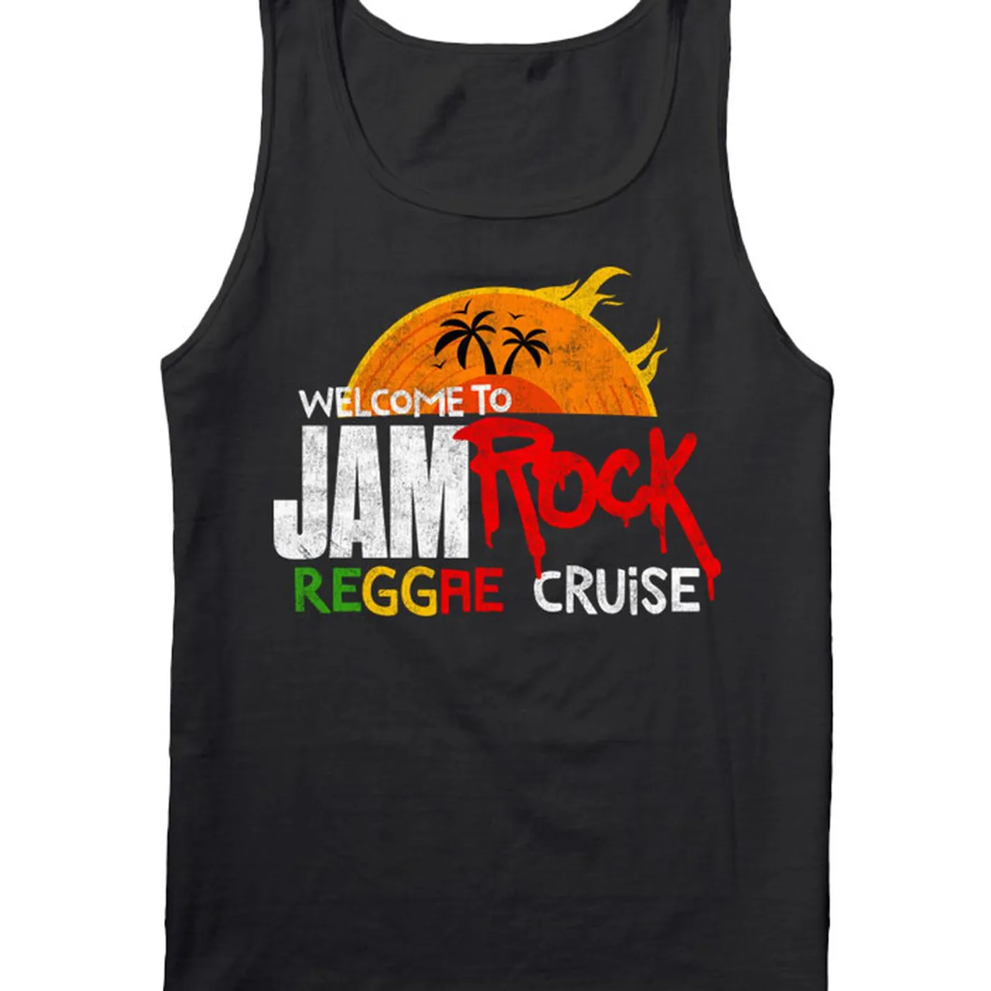 Welcome To Jamrock 2016 "Reggae Cruise" Black Event Tank Top