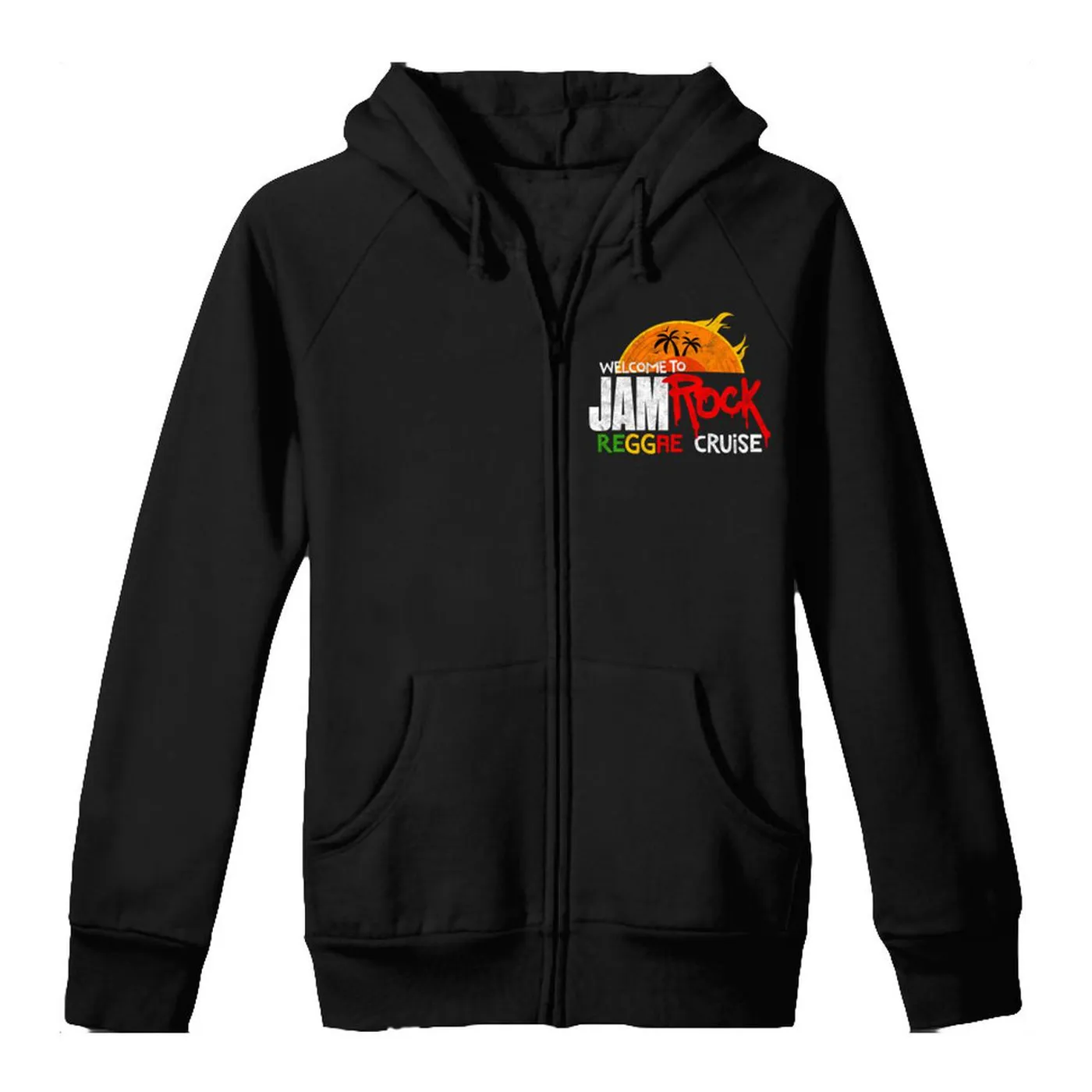 Welcome To Jamrock 2016 "Reggae Cruise" Black Event Zip Hoodie