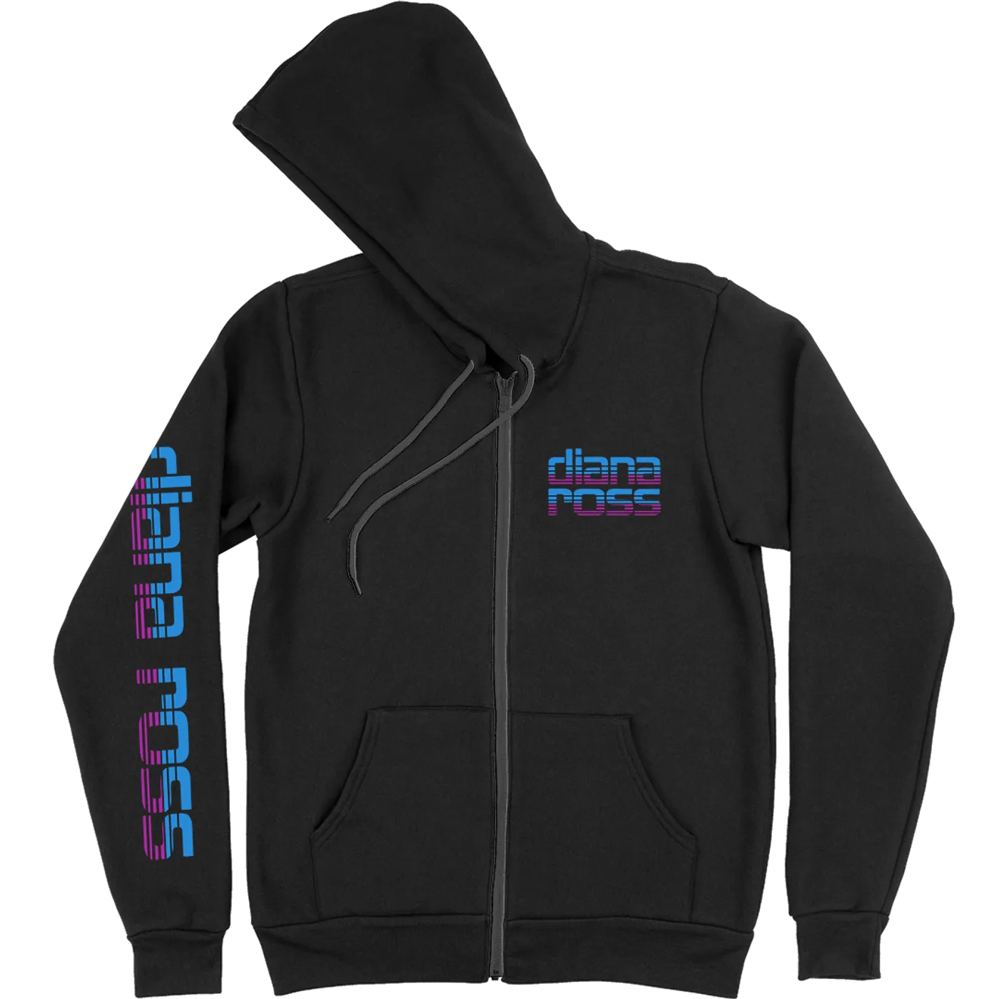 Diana Ross "Stacked Logo" Zip Hoodie