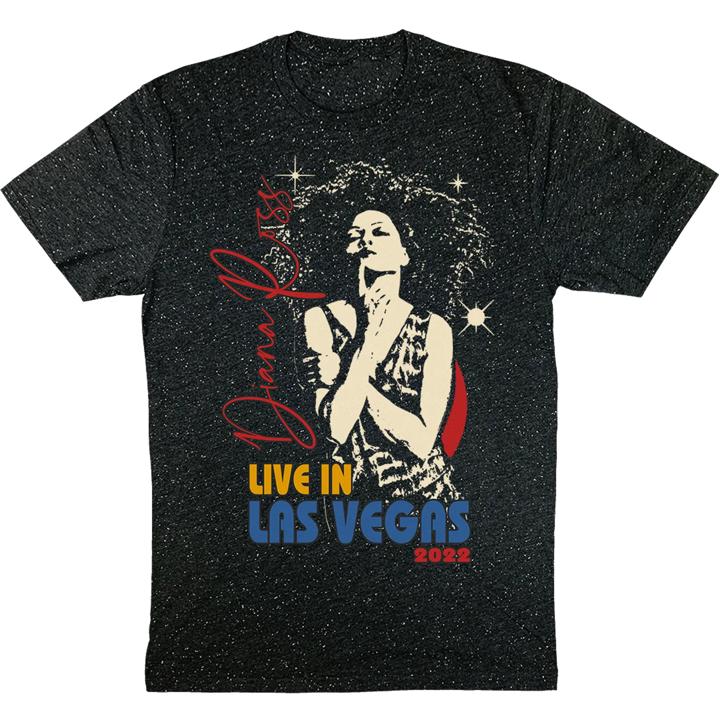 Diana Ross "Sparkles" LAS VEGAS Event T-Shirt in Black Confetti