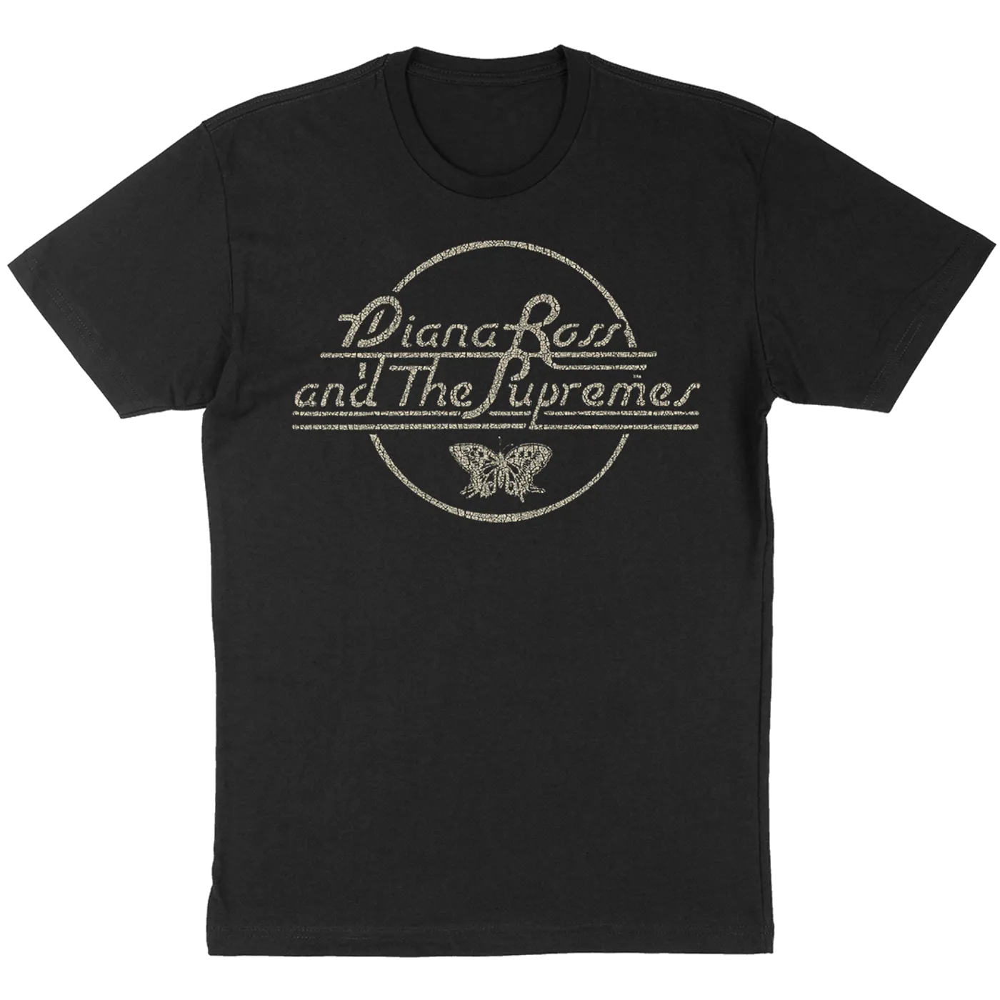 Diana Ross And The Supremes "Butterfly Circle" T-Shirt in Black