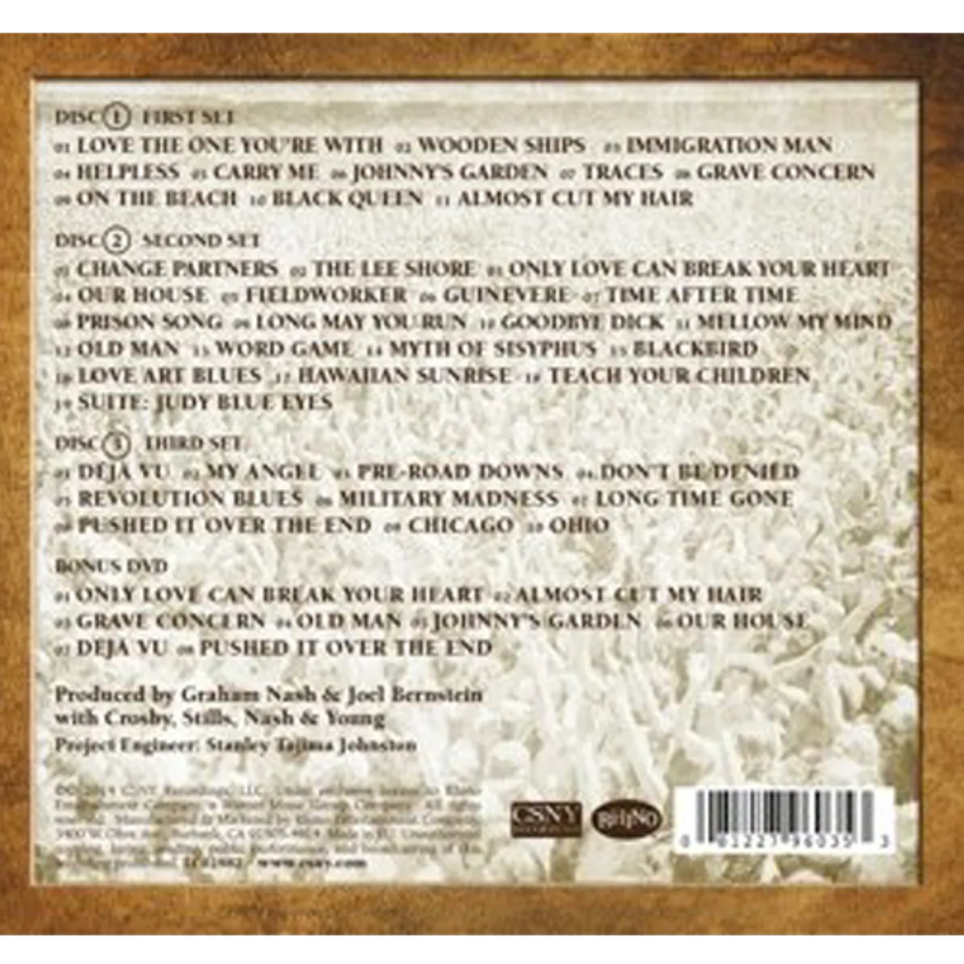 Crosby, Stills & Nash CSNY "1974 Tour" CD/DVD Blu-Ray Box Set