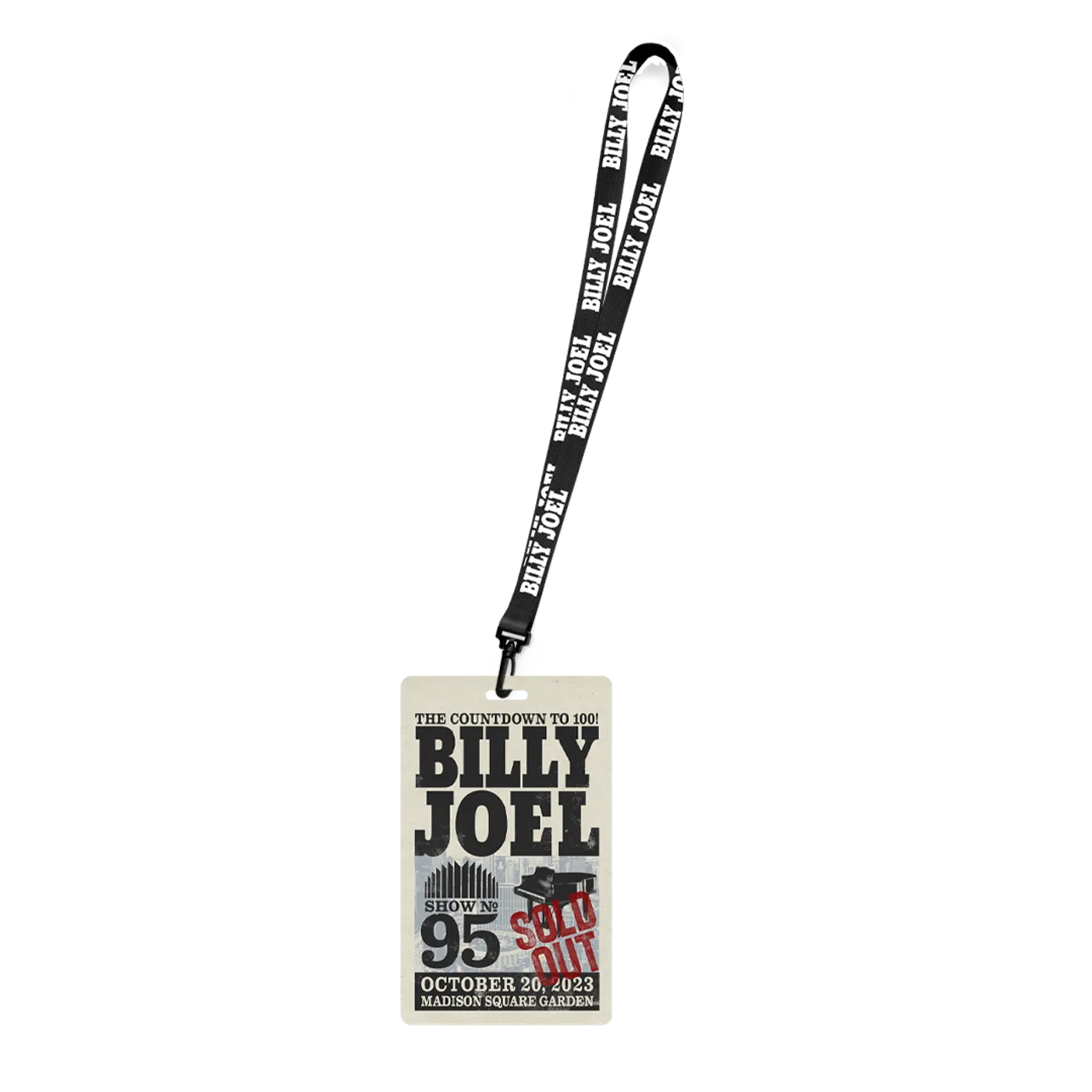 Billy Joel "10-20-23 MSG Event" Collectible Laminate & Lanyard - Only 250 Available