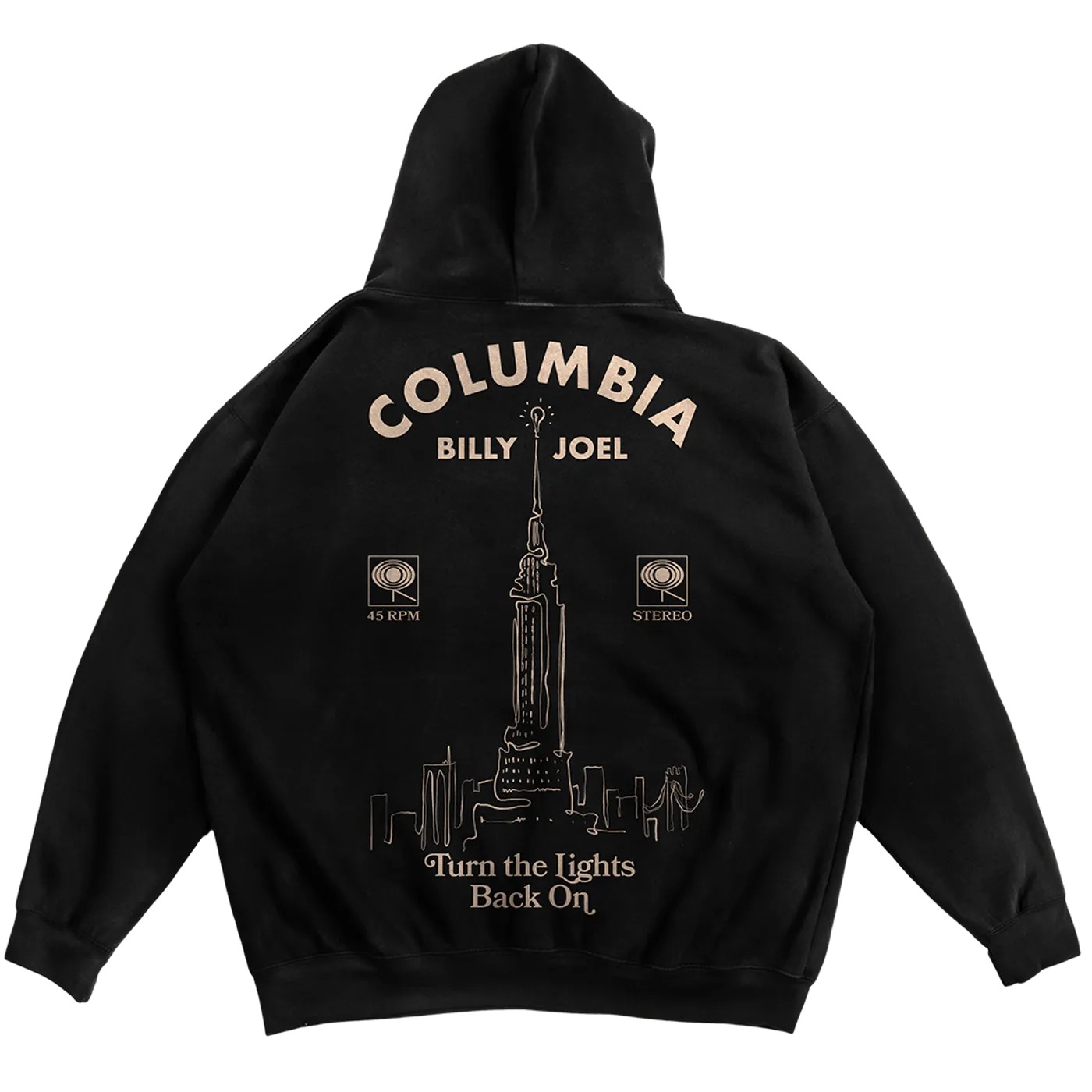 Billy Joel "Turn The Lights Back On Empire" Black Hoodie