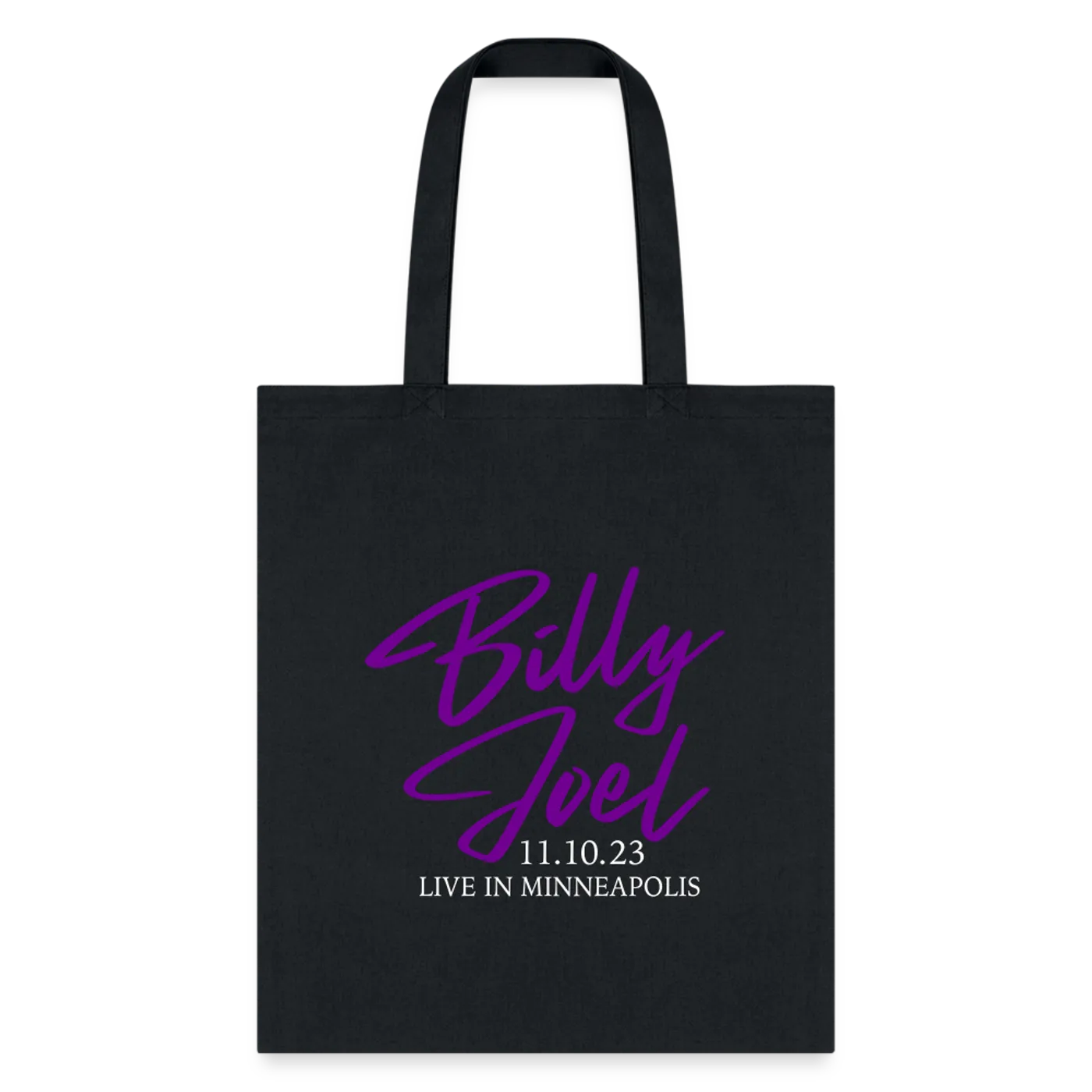 Billy Joel "11-10-23 MinnesotaSet List" Black Tote Bag Online Exclusive