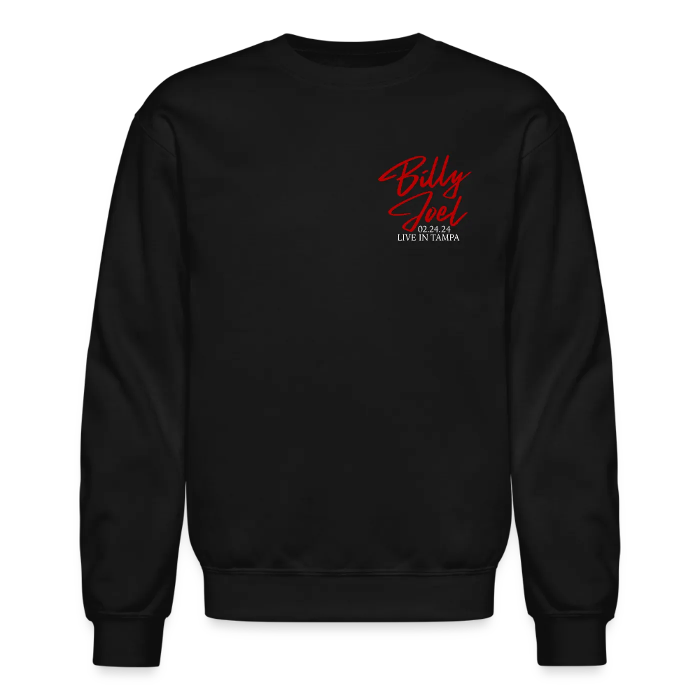 Billy Joel "2-24-24 Tampa Set List" Black Crewneck  Online Exclusive