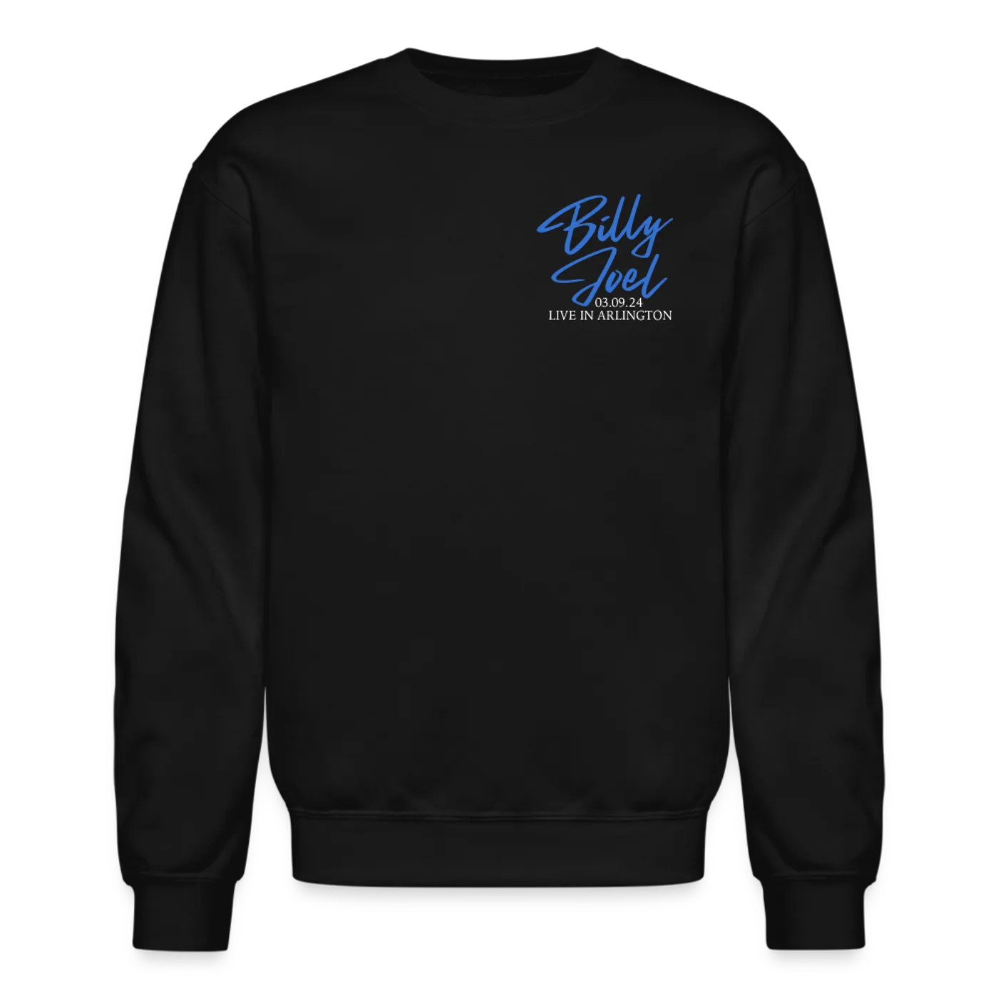 Billy Joel "3-9-24 Arlington Set List" Black Crewneck Online Exclusive