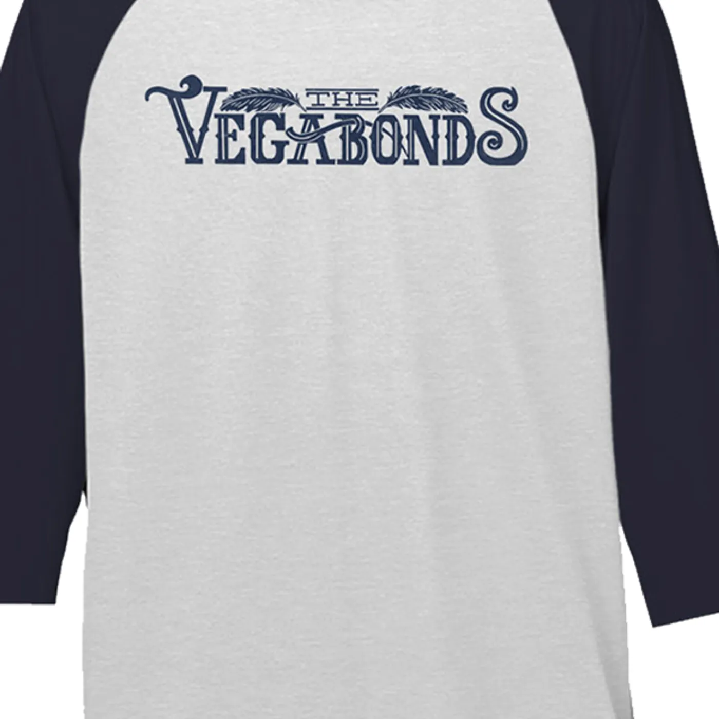 The Vegabonds Logo Raglan (Heather White/Indigo)