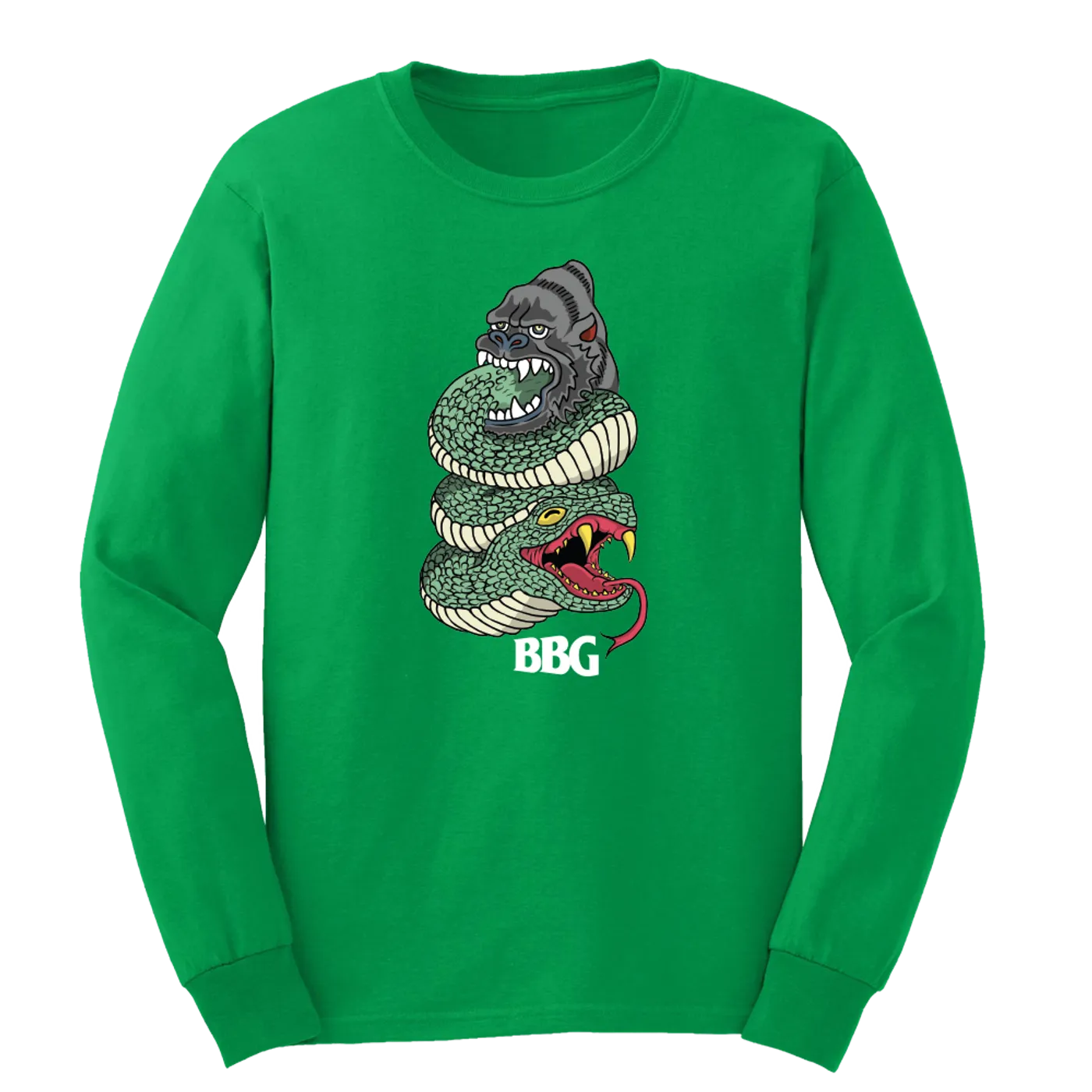 BBG Baby Joe BBG Snake (Green) - Long Sleeve Tee