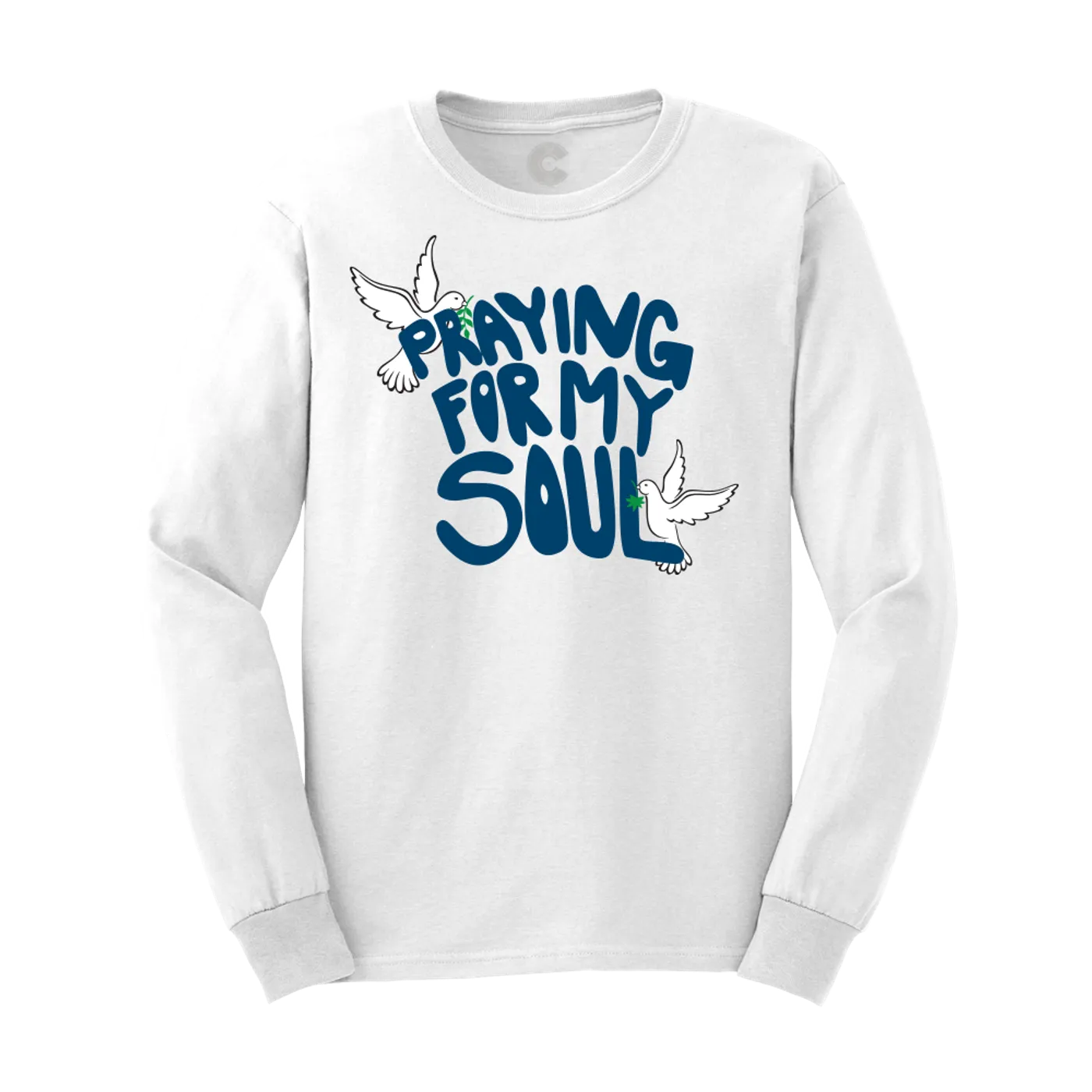 Smoke DZA DOVES WHITE LONG SLEEVE SHIRT