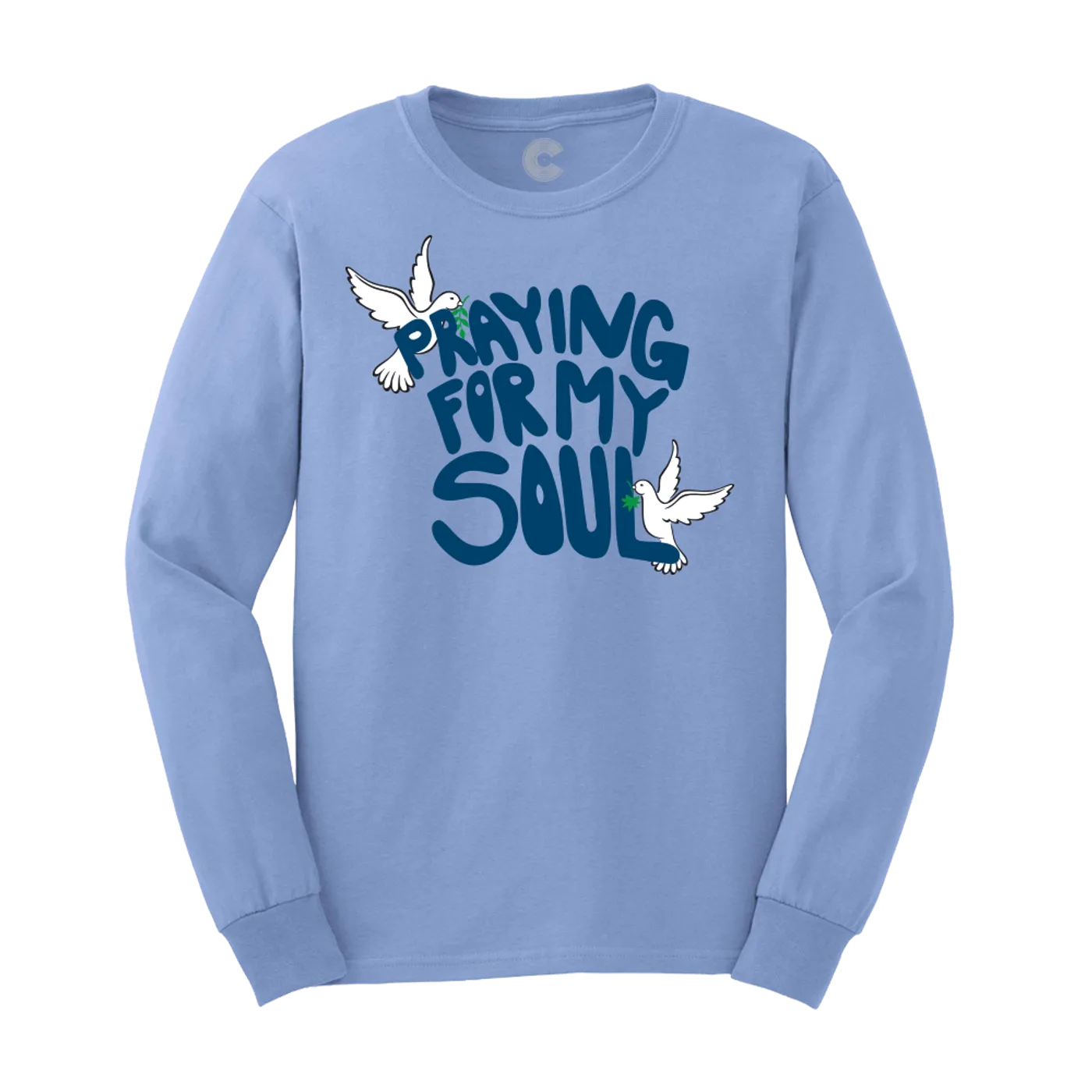 Smoke DZA Doves Blue Long Sleeve Shirt
