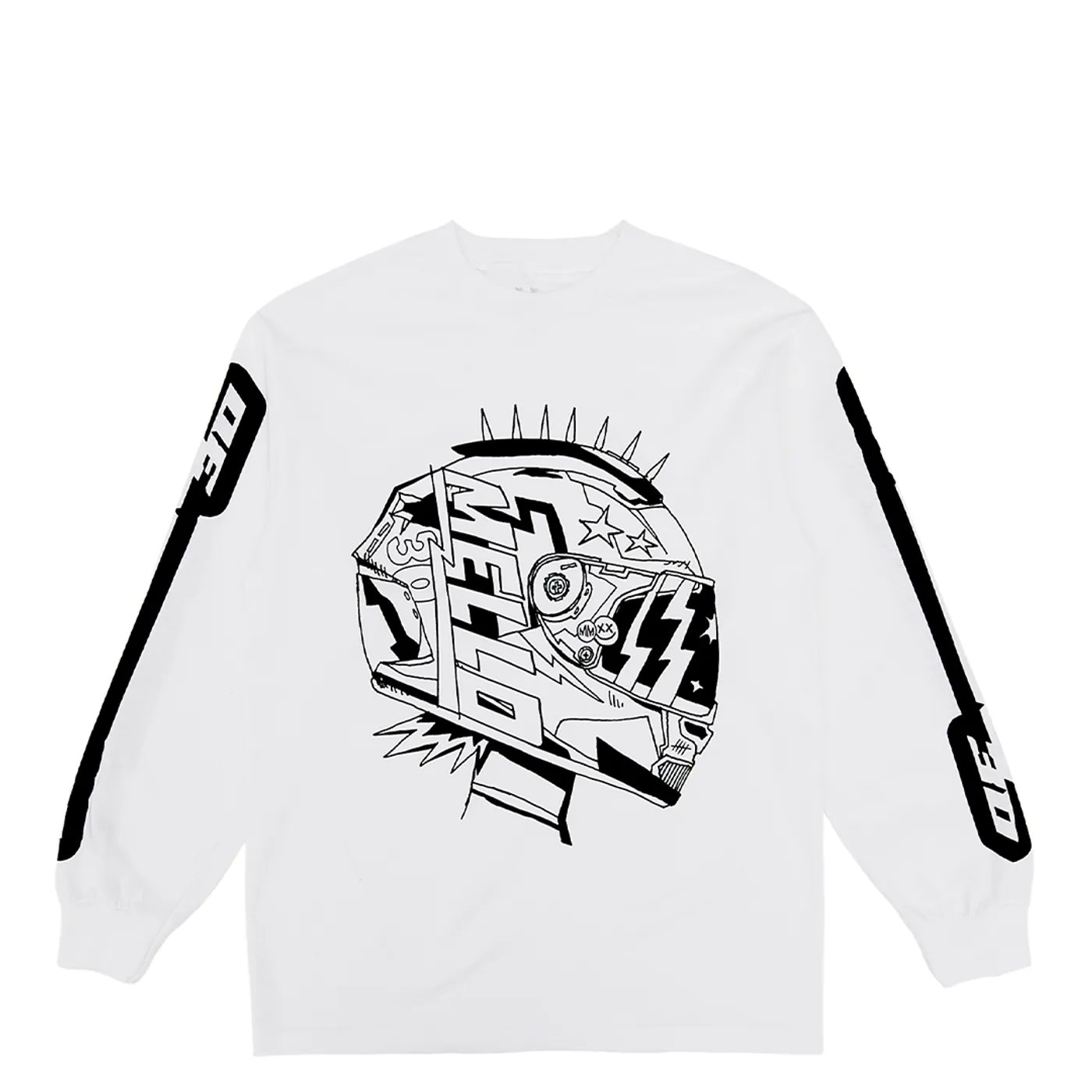 Marshmello Racing Helmet L/S Shirt — White