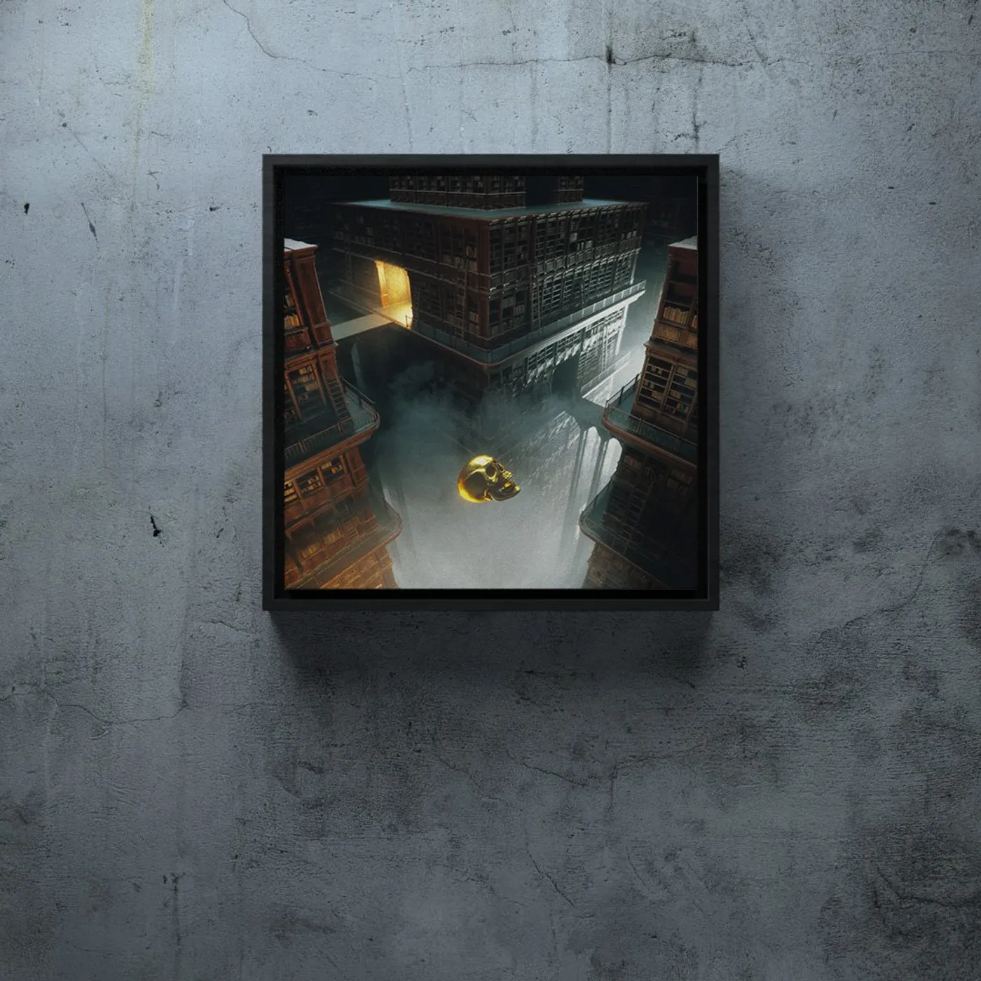 DROELOE Written Maze Artwork - Framed Canvas