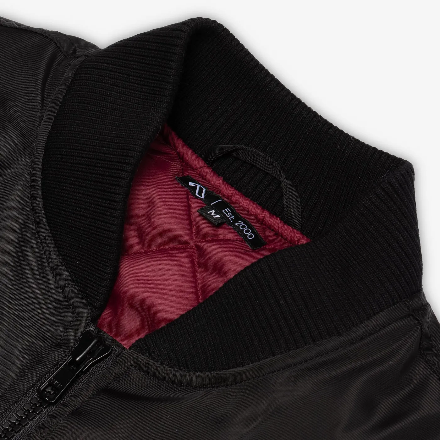 Anjunabeats Anjuna Bomber Jacket - Black and Maroon