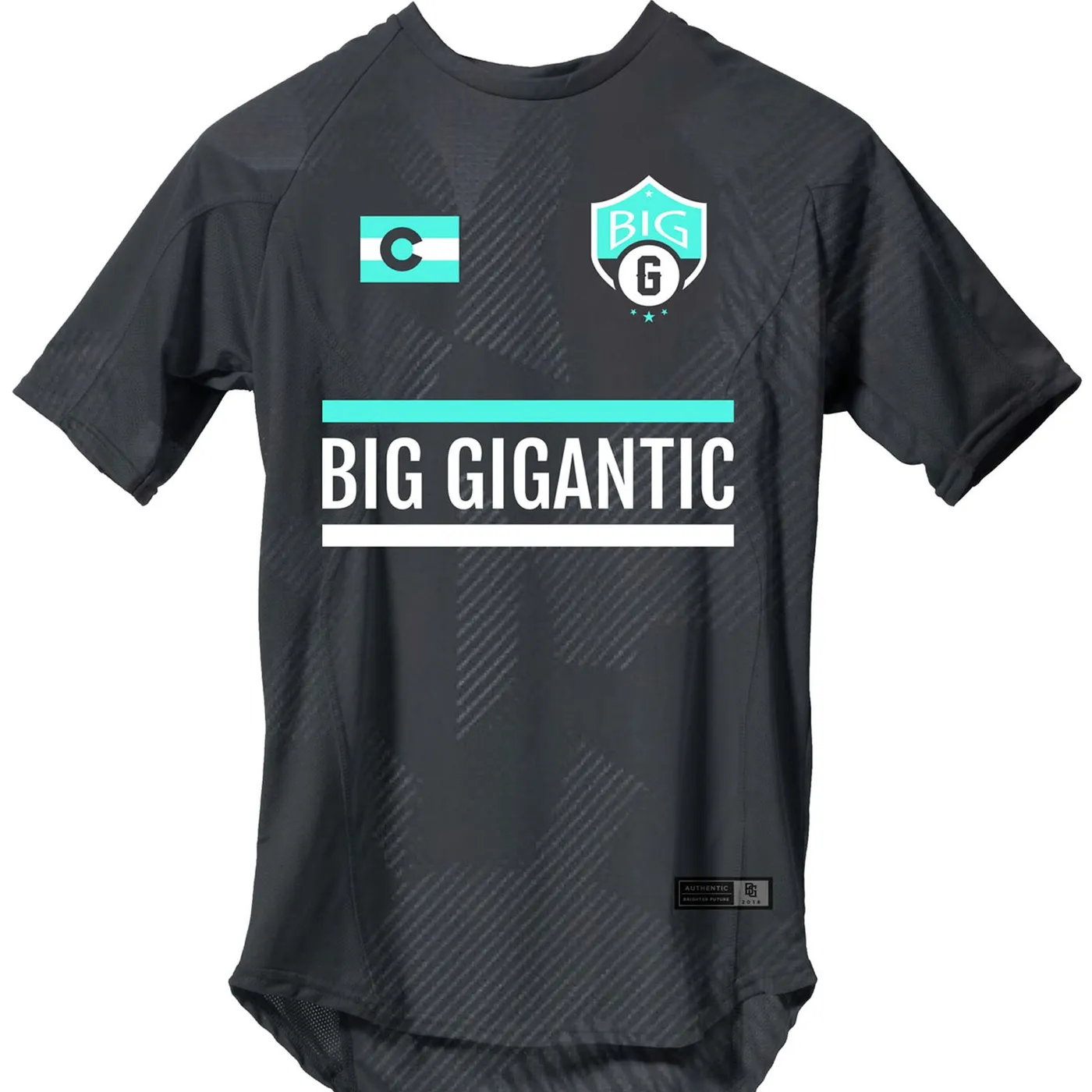 Big Gigantic Platinum Mint Soccer Jersey