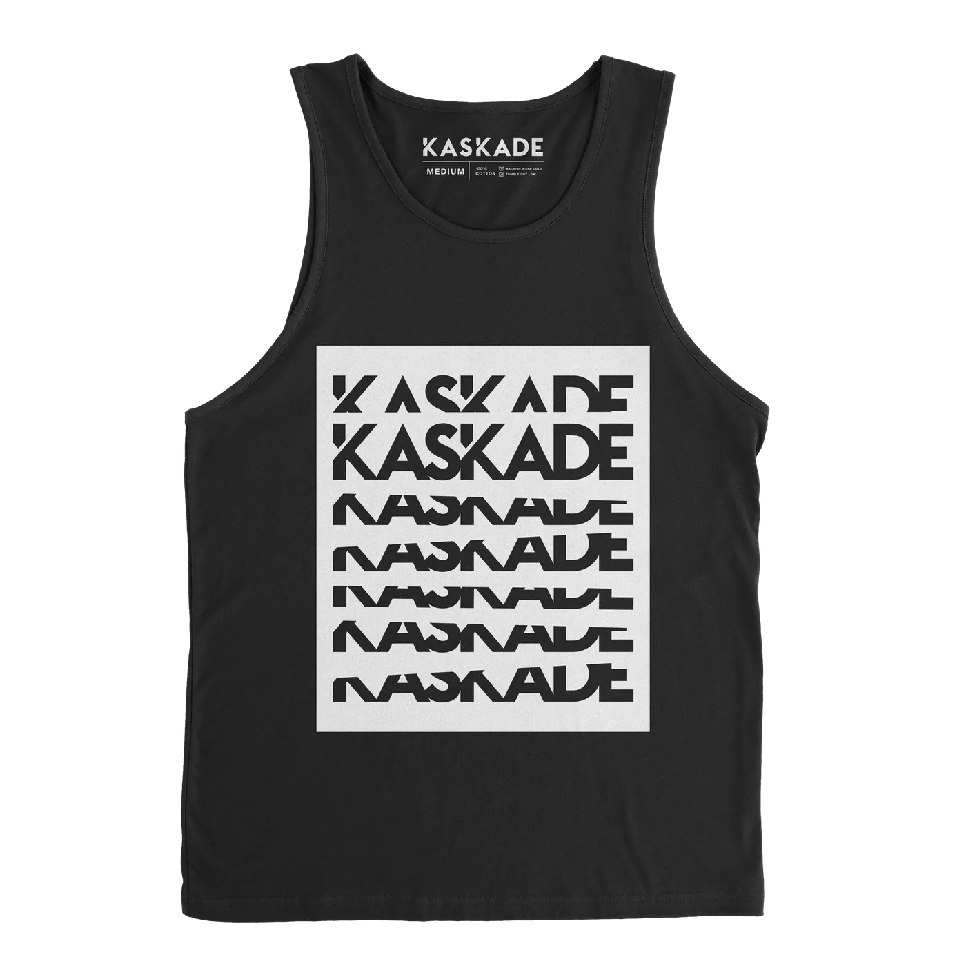 Kaskade Mens Repeat Black Tank-Top
