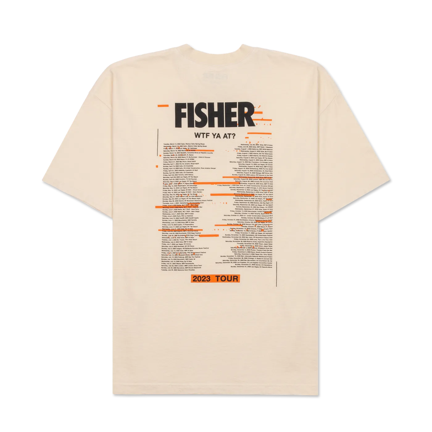 FISHER WTF YA AT? 2023 TOUR TEE
