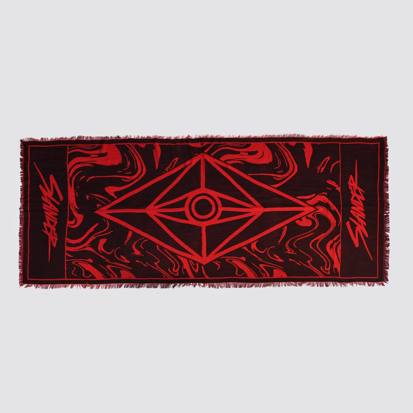 SLANDER PASHMINA - RED/BLACK MARBLE